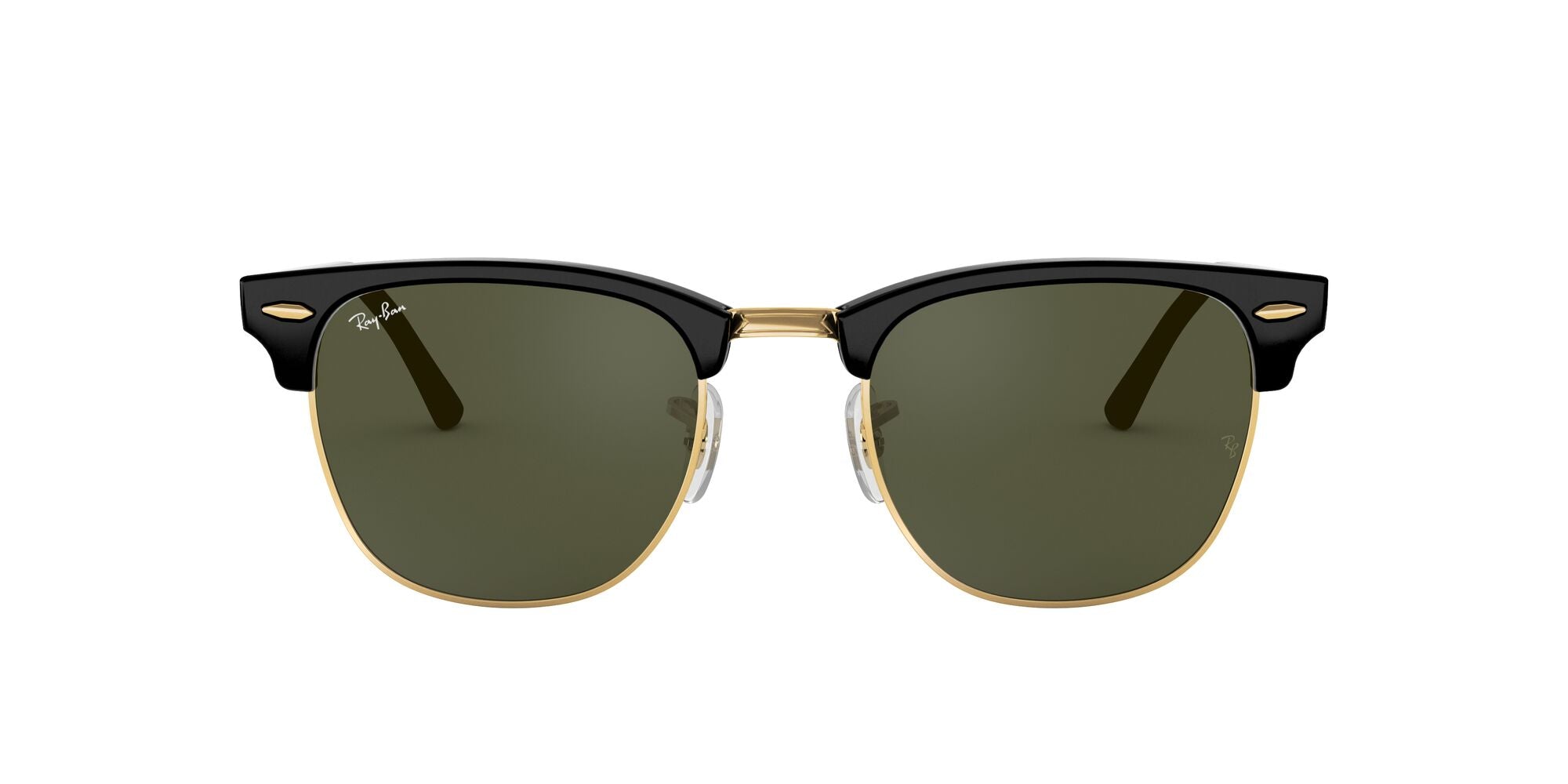Ray-Ban RB3016F W0365 55 Black/Green Large Clubmaster