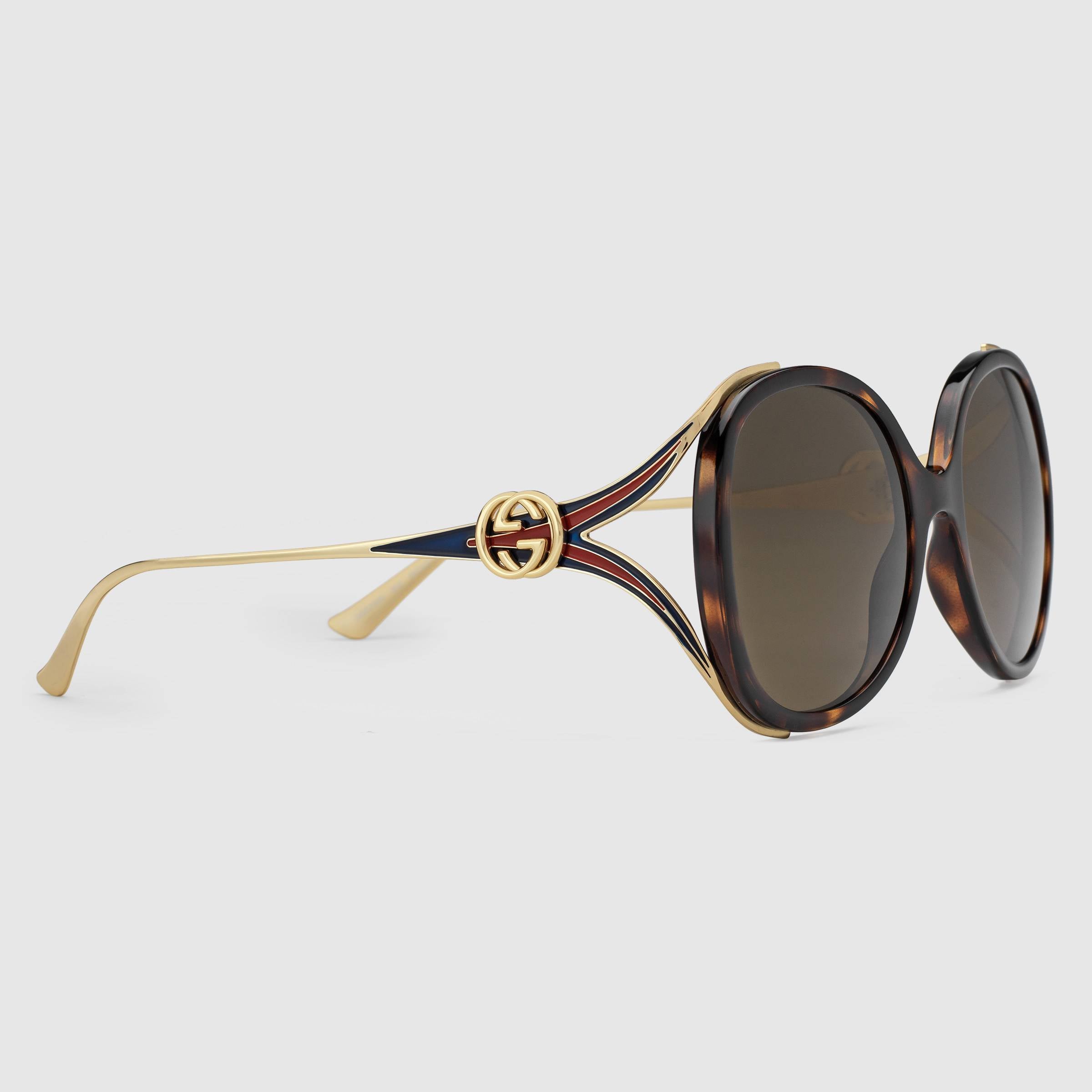 Gucci GG0226S 002 Havana Tort with Gold/Brown