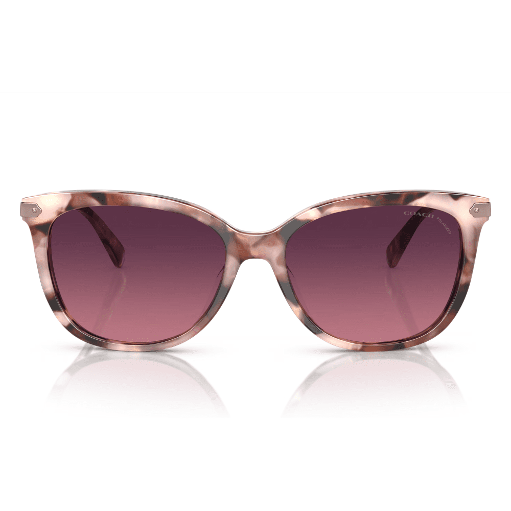 Coach HC8378U 5528F4 57 Rose Pearl Tortoise/Burgundy Polarised