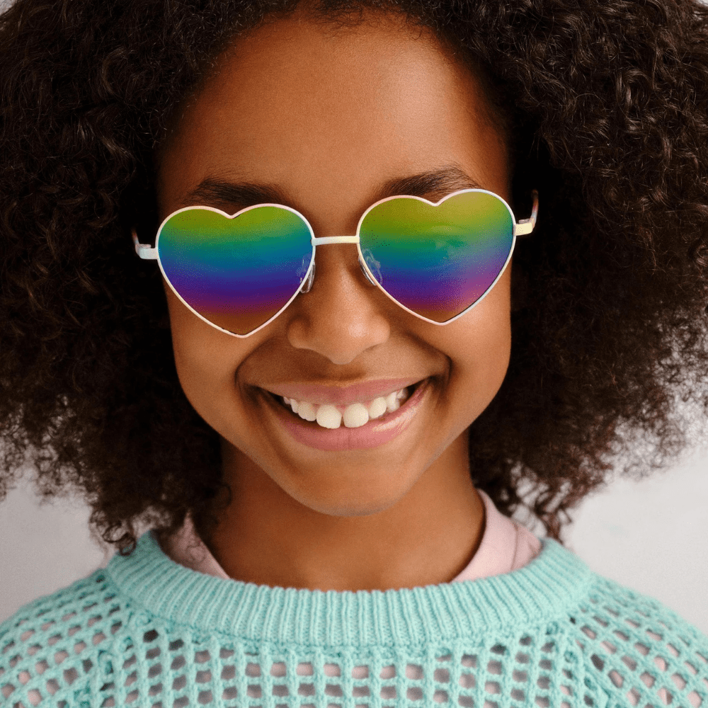 Solarized Kids Metal Heart Cateye 2431108 Rainbow