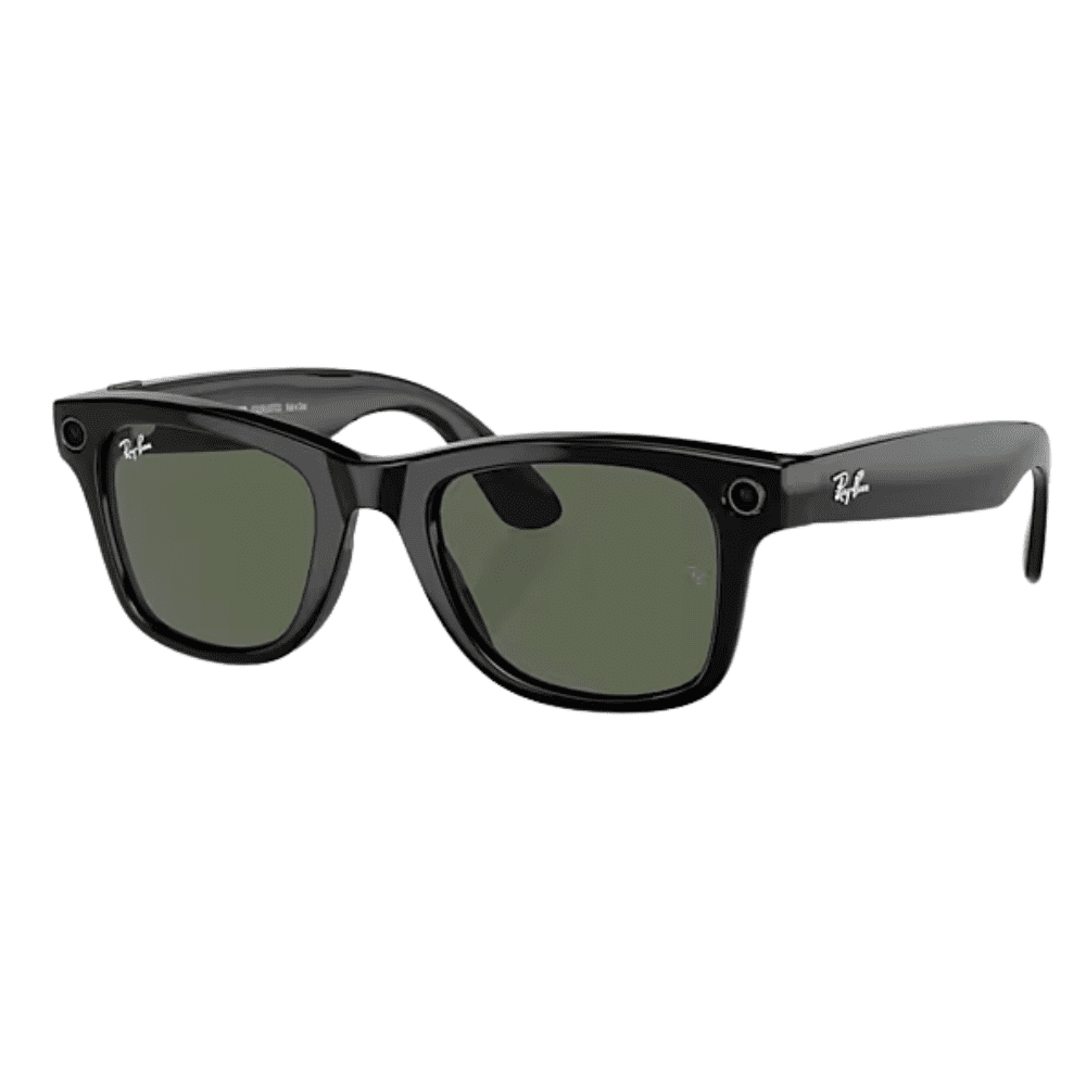 Ray-Ban Meta Wayfarer RW4008 601/7153 Shiny Black/G15 Green