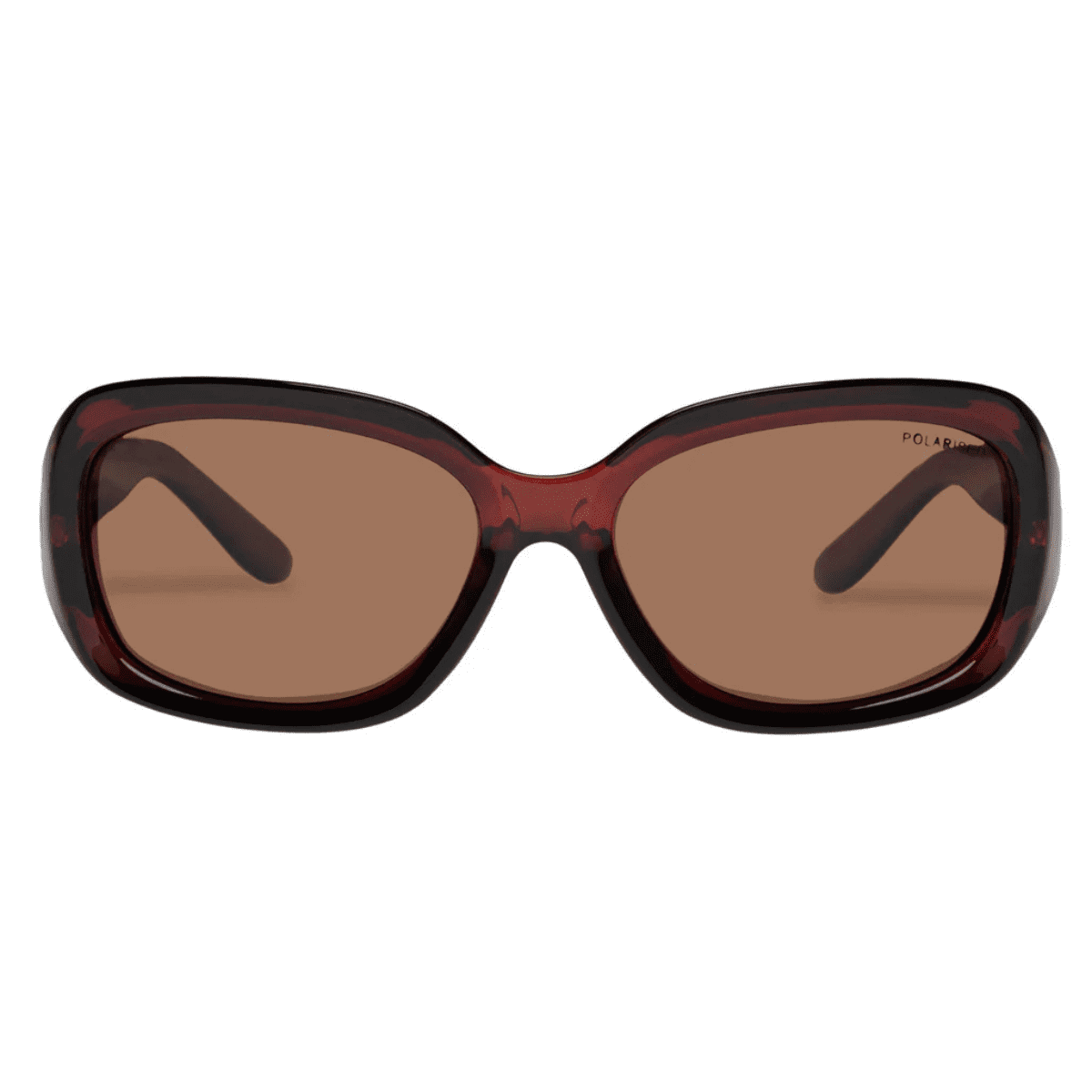 2358801 Cancer Council Enviro Elegance Dark Plum polarised womens oval wrap fashion classic sunglass culture front