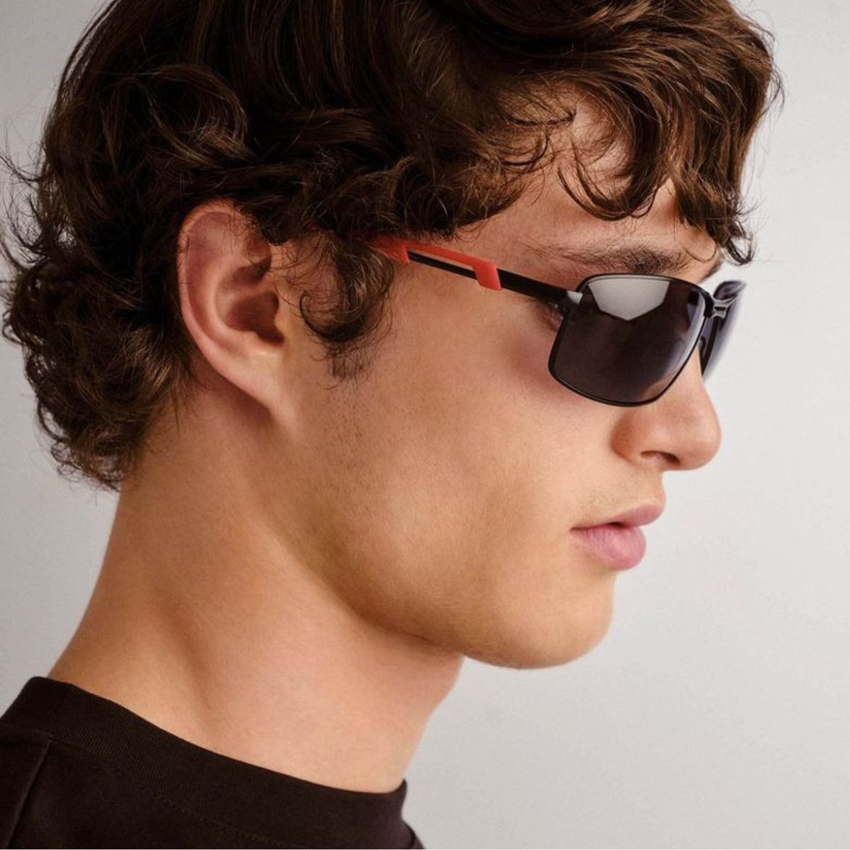 2558857 slim wrap metal sunglass culture men coomera CANCER COUNCIL QUIRINDI 2558857 red black cc model profile