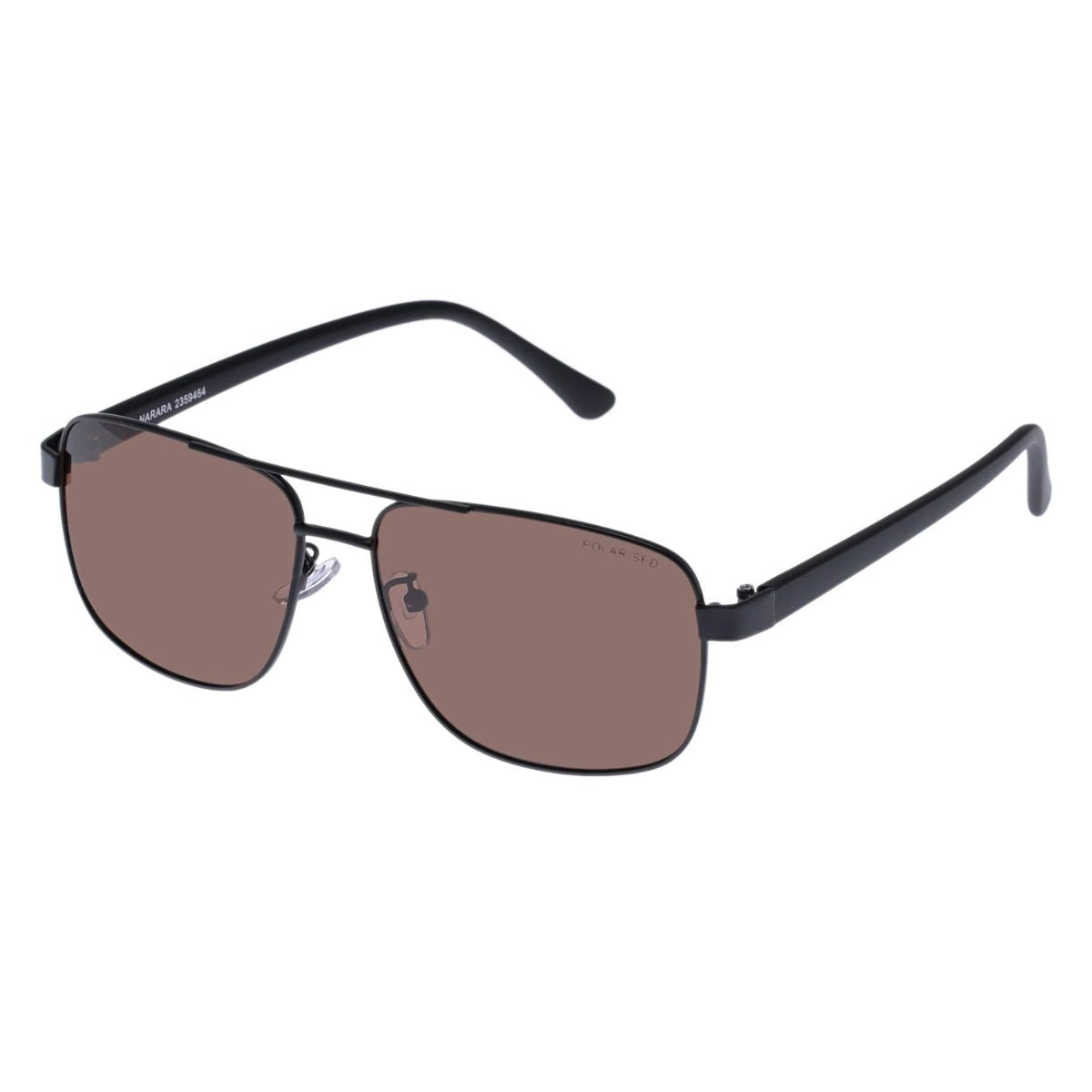 Cancer Council Narara 2359464 Black/Brown Polarised brown lens navigator aviator sunglass culture coomera online