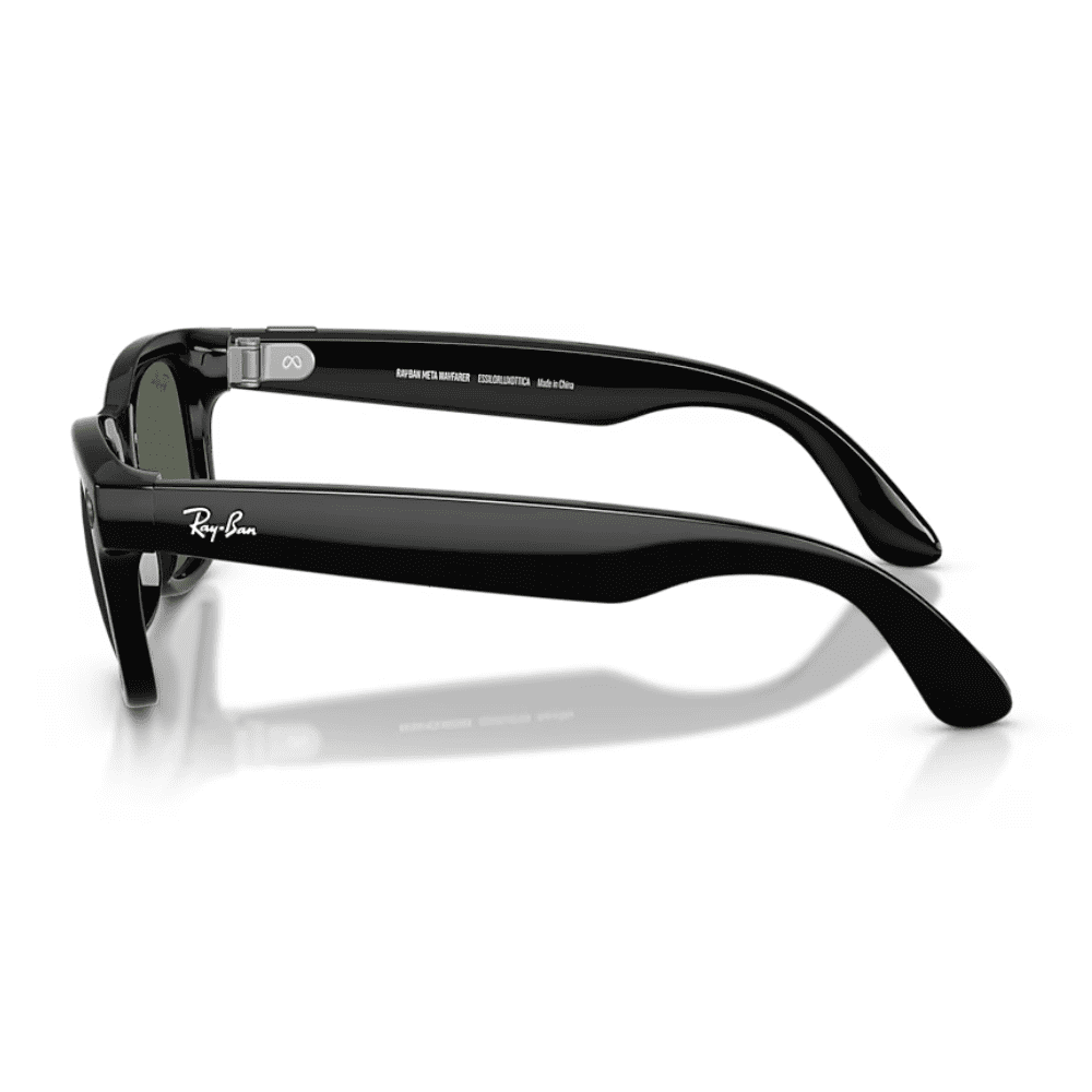 Ray-Ban Smart Glasses Meta Wayfarer (Gen 2) RW4012 601/71 53 Shiny Black/G15 Green LARGE