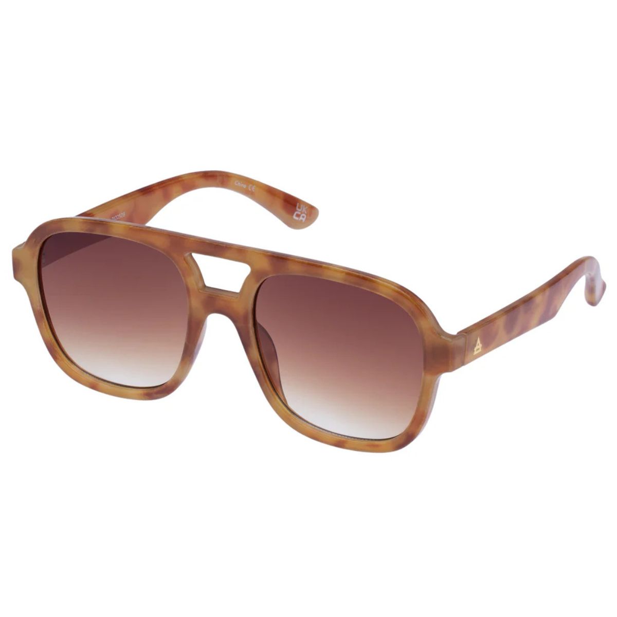 AIRE WHIRLPOOL 2122528 VINTAGE TORT gradient brown aviator large 70s sunglass culture coomera sunnies store online side