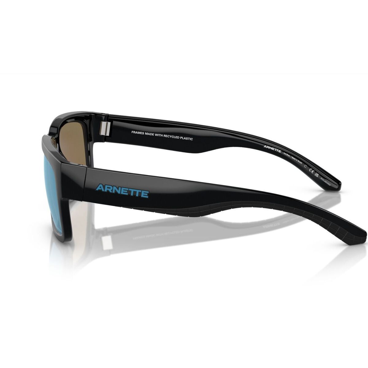 Arnette Samhty 4326U 290022 Recycled Black/ Dark Grey Mirror Water Polarized Men's Sunglass Culture Temple