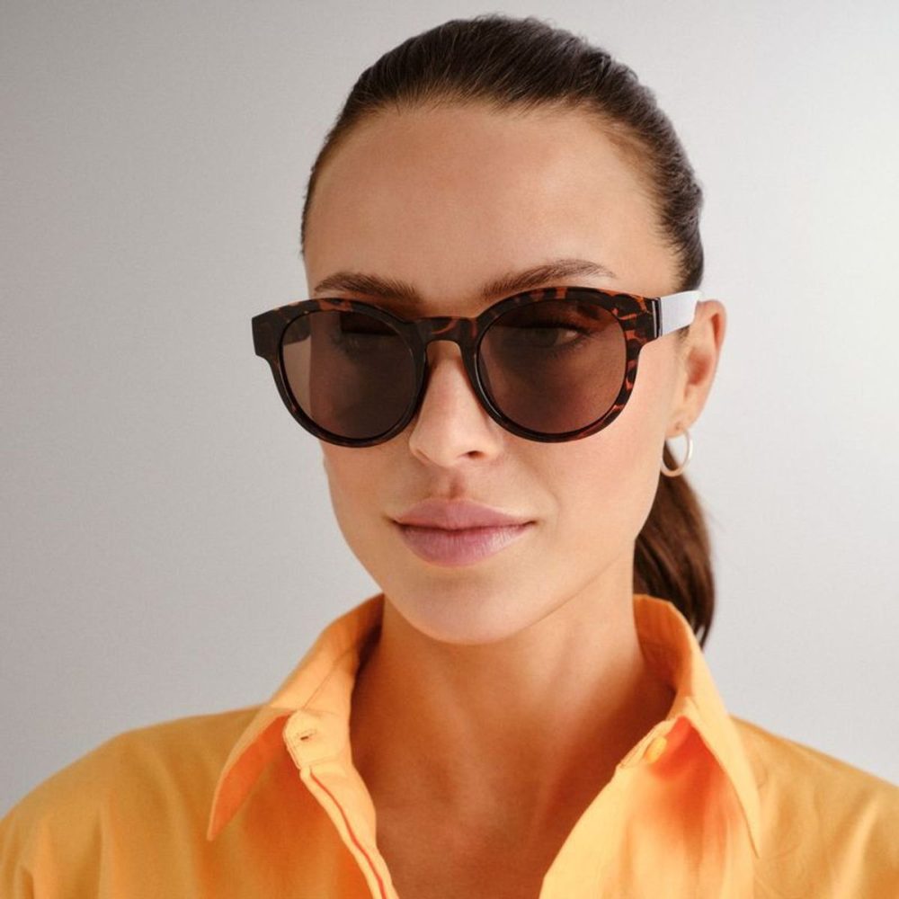 BERRIMAH 2231007 cancer council cc sunglass culture coomera tort brown round womens sunnies model