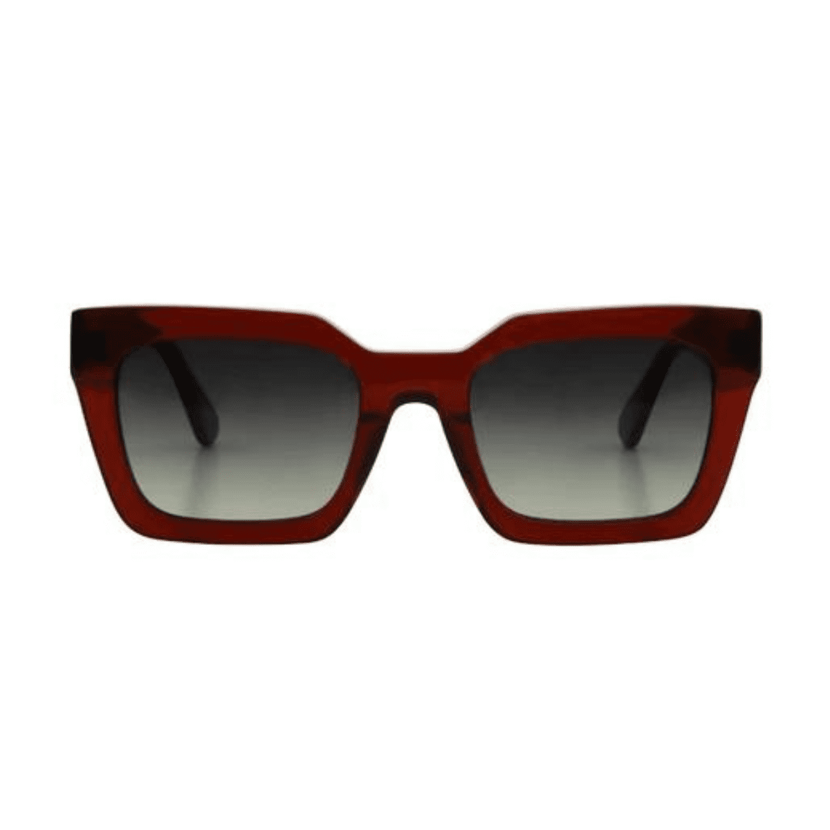 Bask Sol 89-9011 Crystal Red Polarised transparent rectangle everyday Sunglass Culture front