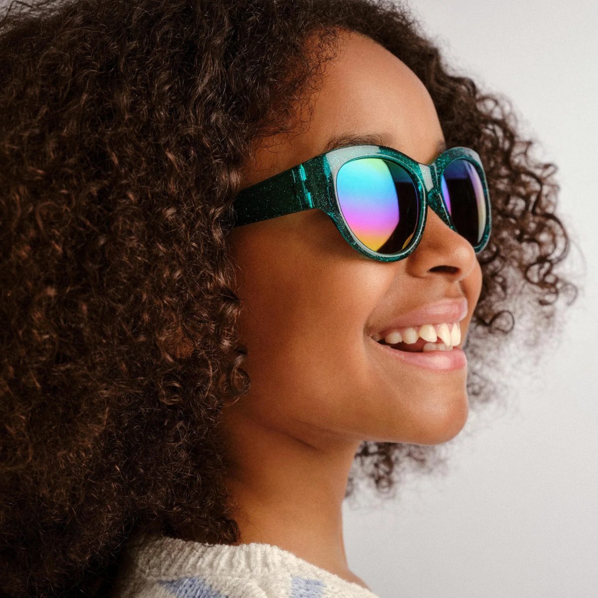 CANCER COUNCIL KIDS BILBY 2545504 MINT glitter mirror sunglass culture cat eye children sunnies 1