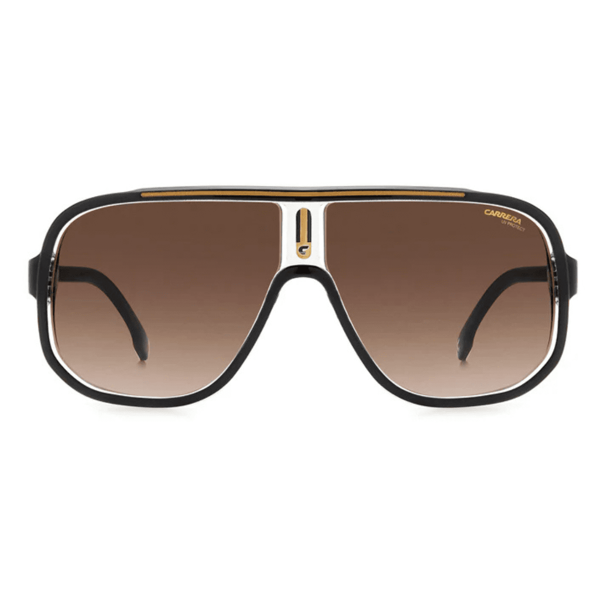 CARRERA 1058S 2M2 63 HA black brown gold mens shield sunglass culture front