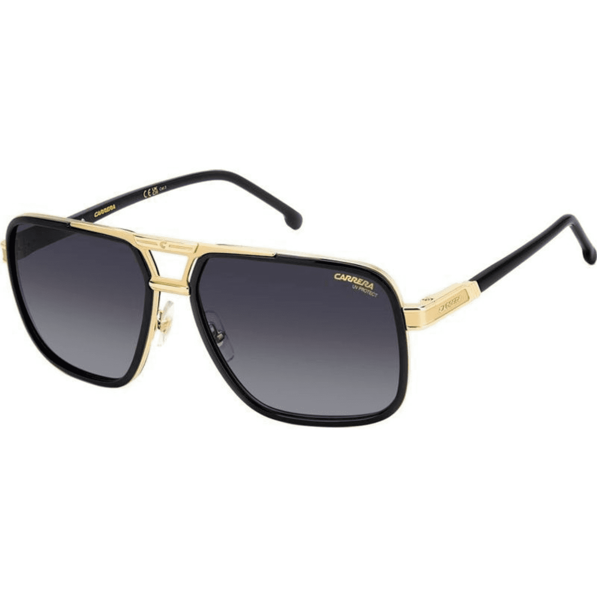 CARRERA 1071S 2M2 61 90 Black Gold Navigator Aviator square mens unisex sunglass culture side