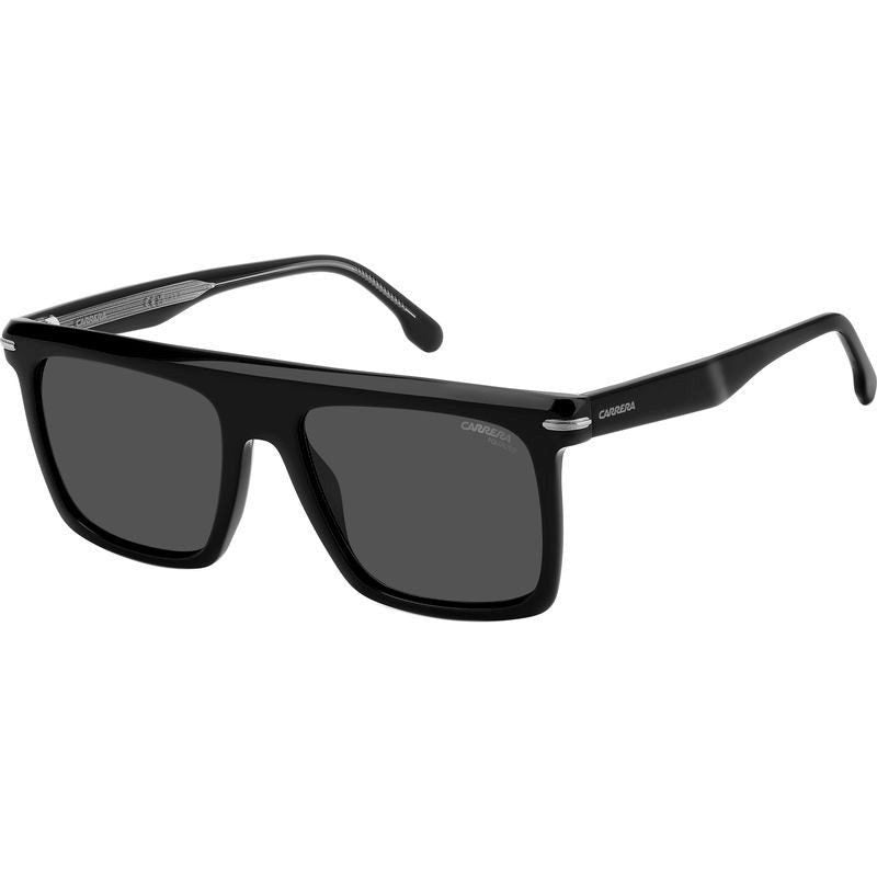 CARRERA 359S ANS 56 M9 Polarised black grey silver mens flat top square frame sunglass culture side