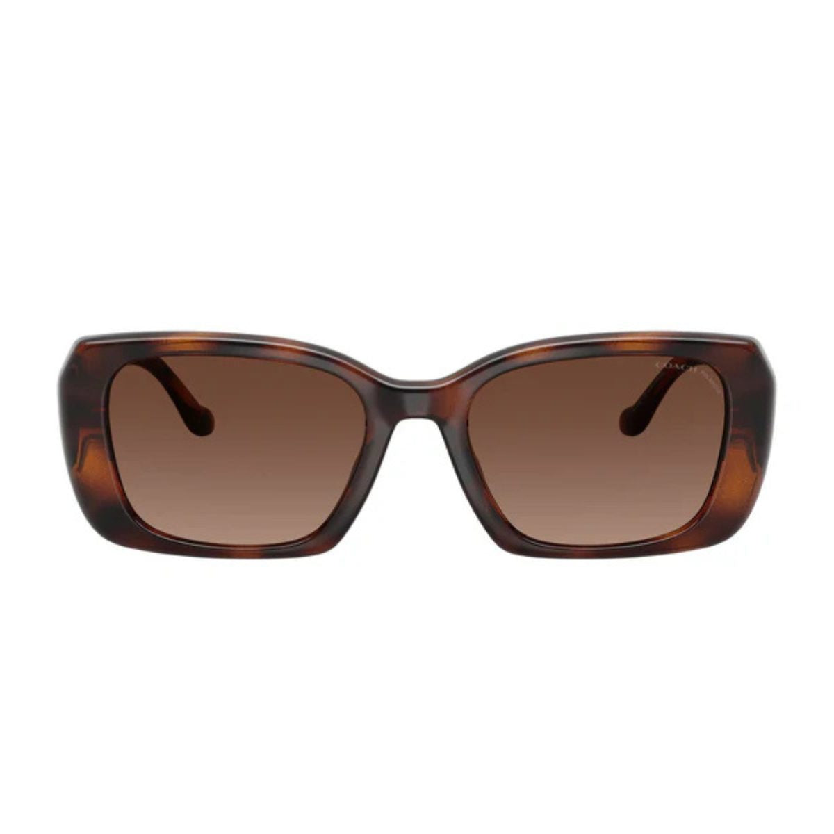 COACH 8435U CBY82 5120T5 54 POLARISEd sunglass culture coomera sleek rectangle sunnies tort front