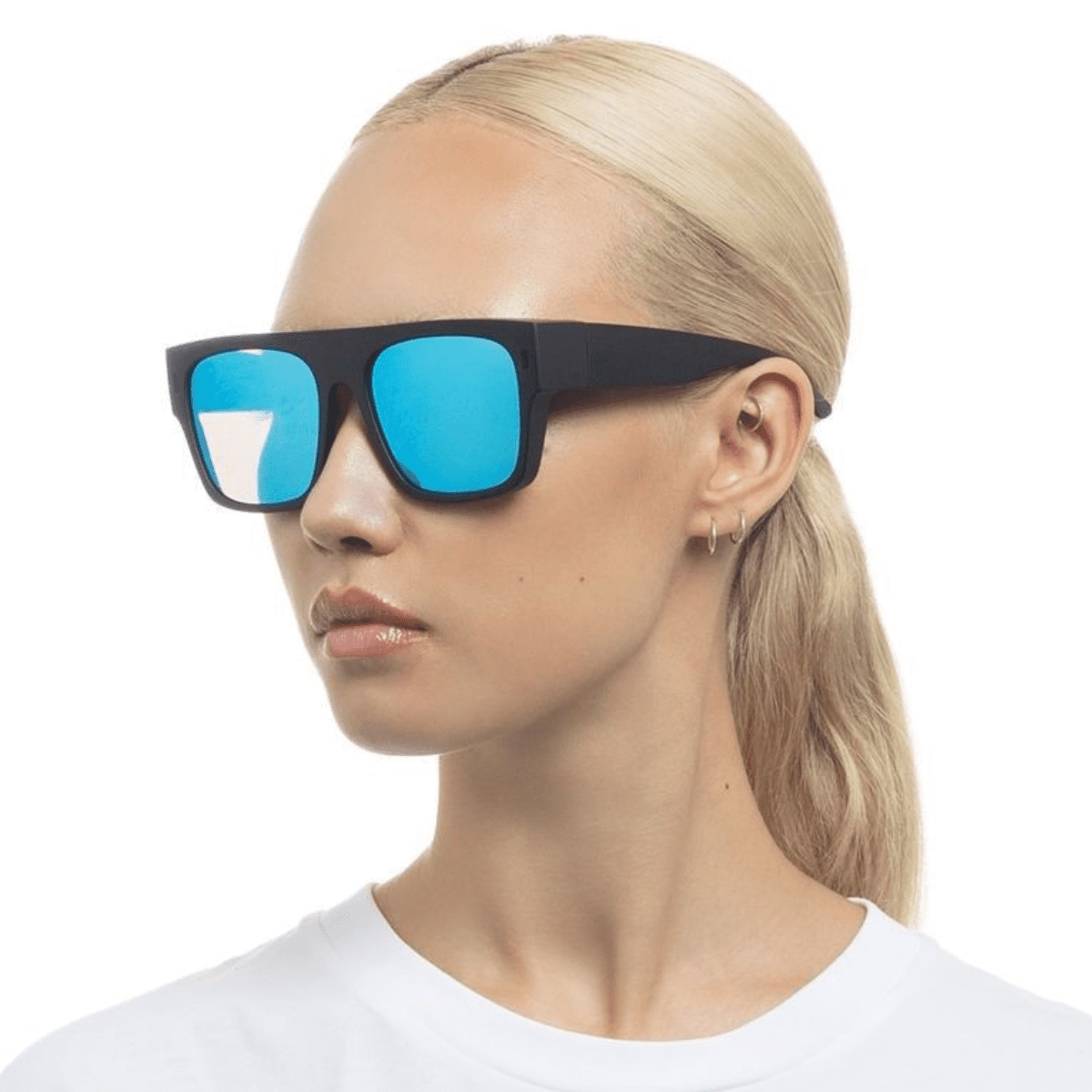 Cancer Council FITOVERS GERROA 2459404 Black blue polarised unisex sunglass culture side model female womens