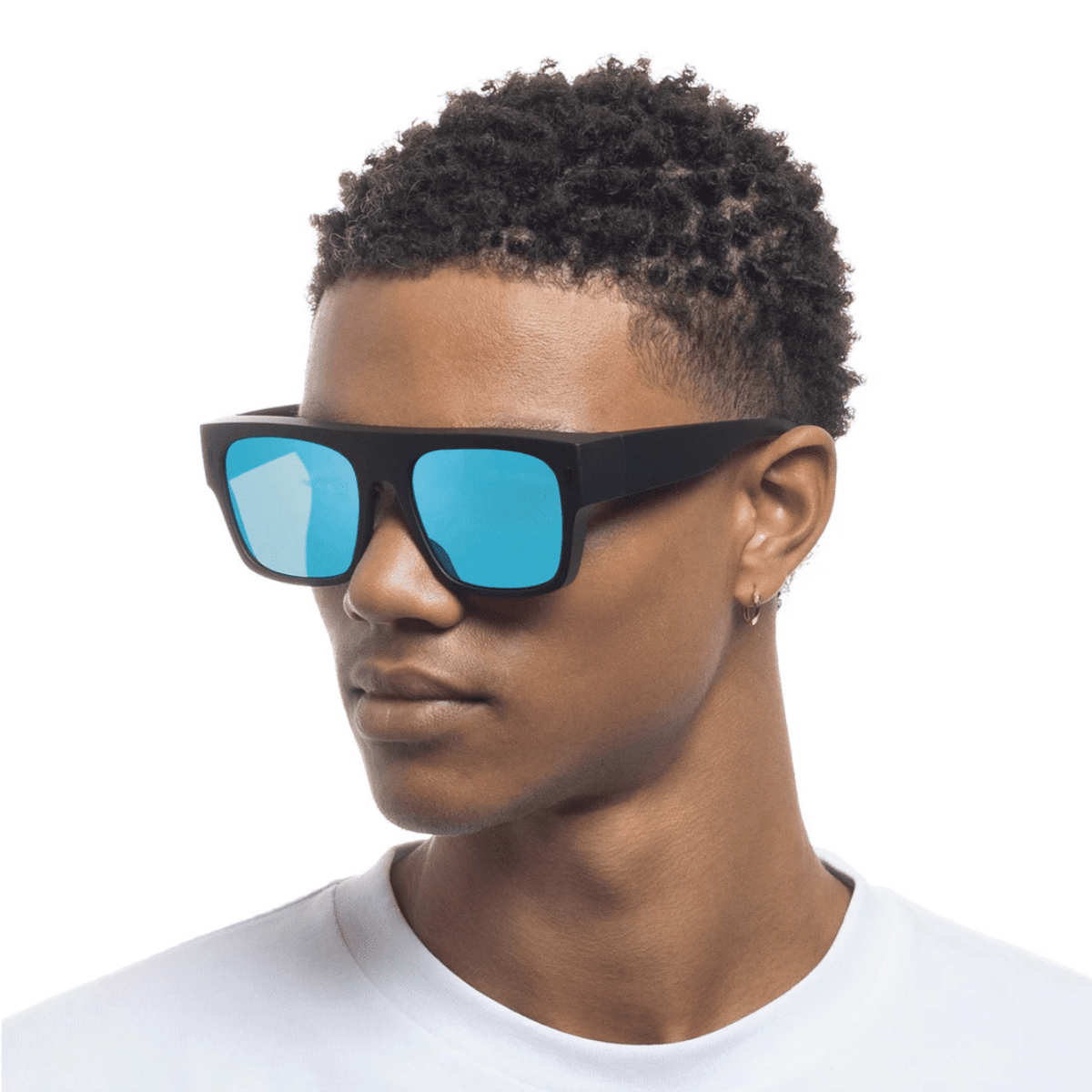 Cancer Council FITOVERS GERROA 2459404 Black blue polarised unisex sunglass culture side model female womens