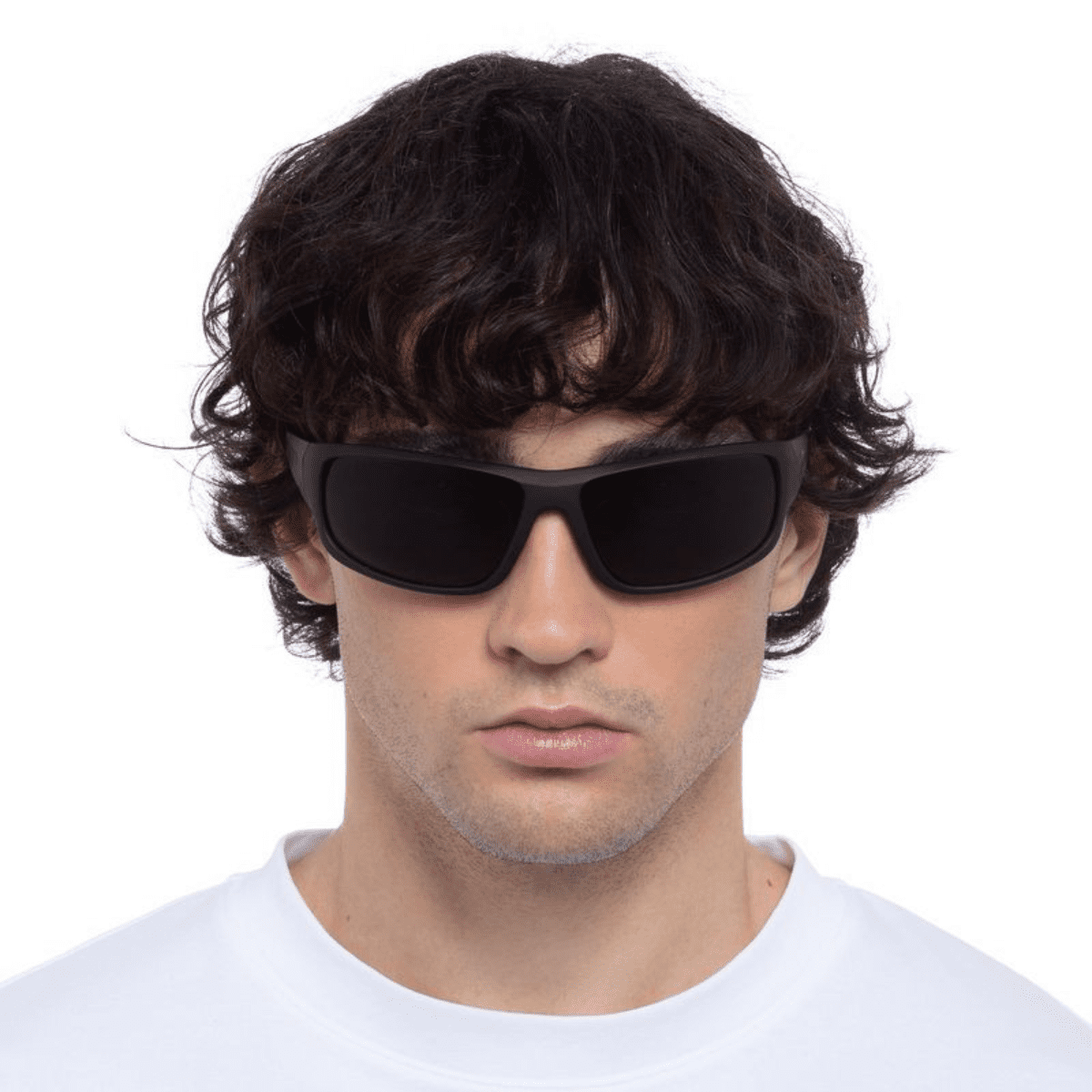 Cancer Council Grose Vale Sunglasses rubber black wrap mens sunglass culture model front