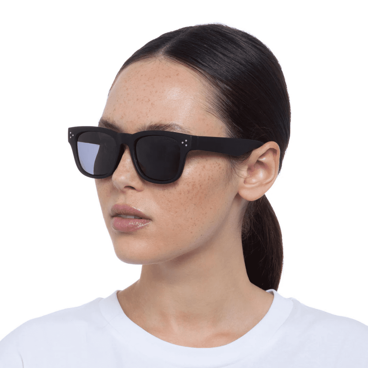 Cancer Council Noddy Youth Matte Black 2359492 Polarised square fashion classic unisex sunglass culture side model female