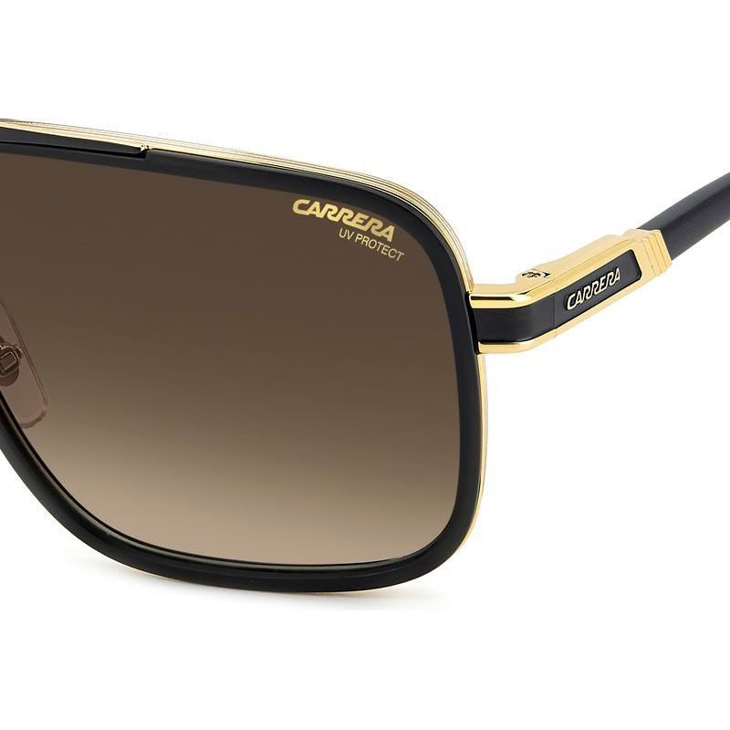 Carrera 1071/S Sunglasses Matte Black and Gold/Black Brown Green Gradient