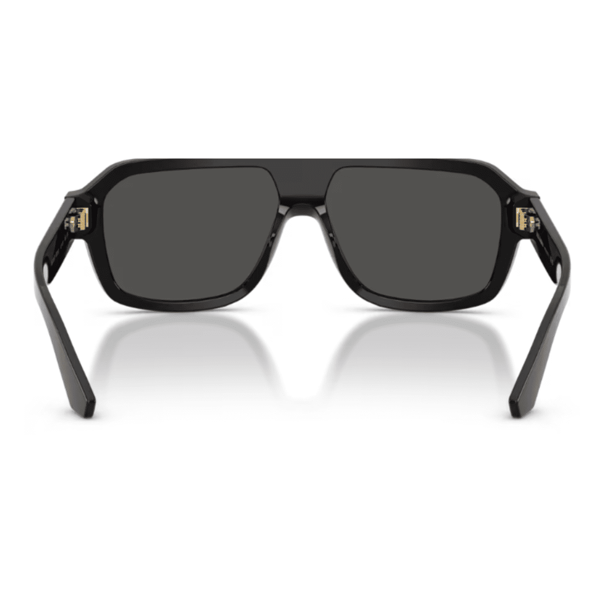 DOLCE GABBANA 4507 50187 27 shield unisex black gold front sunglass culture 1