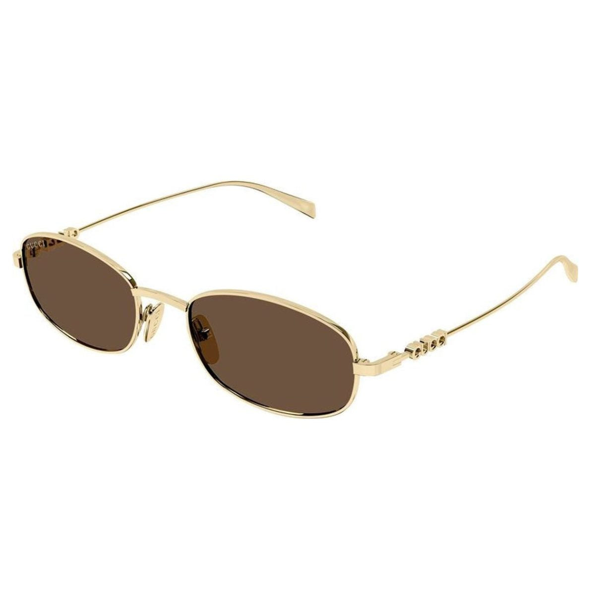 GUCCI 1940S 002 GOLD BROWN oval round metal Sunglass Culture Luxury sunnies store online gold coast Coomera