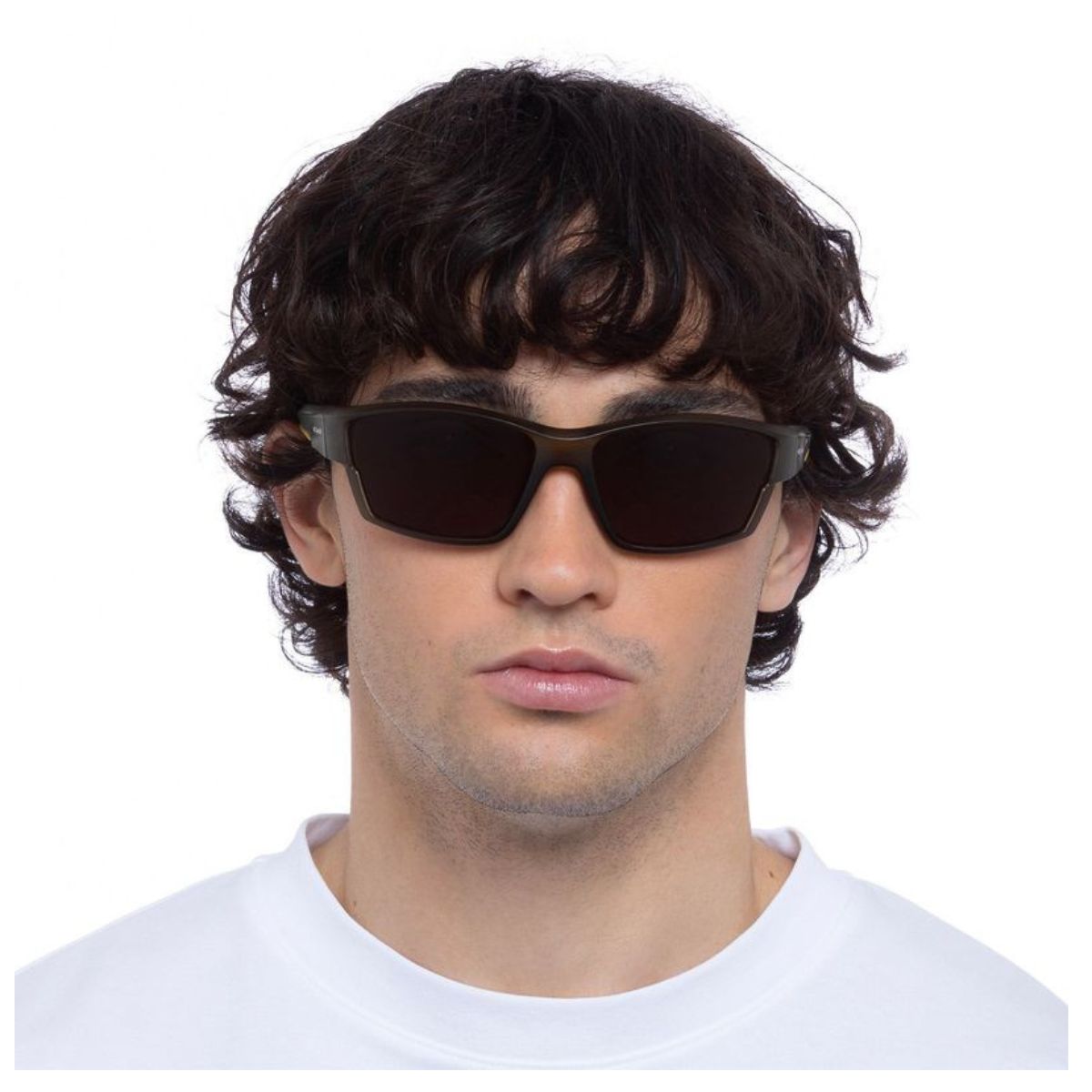 Glarefoil Alcott 2348506 Matte Khaki Brown Mens Sunglass Culture Model Front