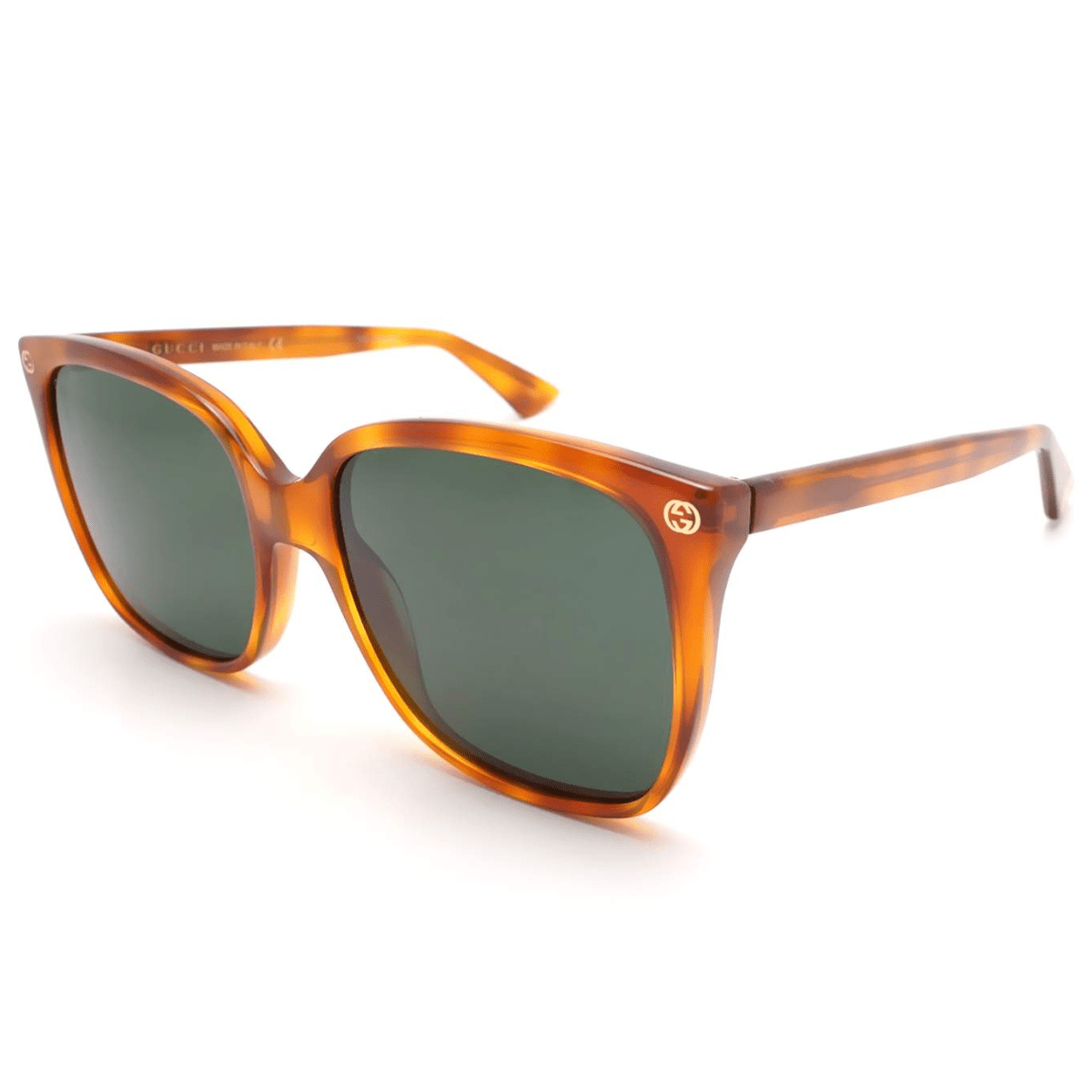 NEW Gucci GG0022S Brown Havana Square Classic Sunglasses Gucci Square Sunglasses GG0022S 003 Havana 57mm 0022  main image 4