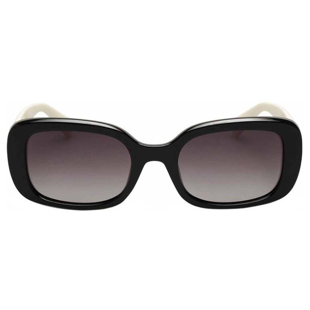 LOCELLO TAYTUM 3923B BLACK white sunglass culture coomera rectangle modern womens polarised sunnies front