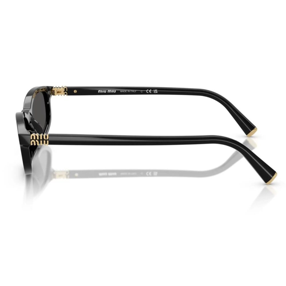 MIU MIU A06 16K08Z 54 Black Grey lens sunglass culture oval irregular shape sunnies store coomera slim