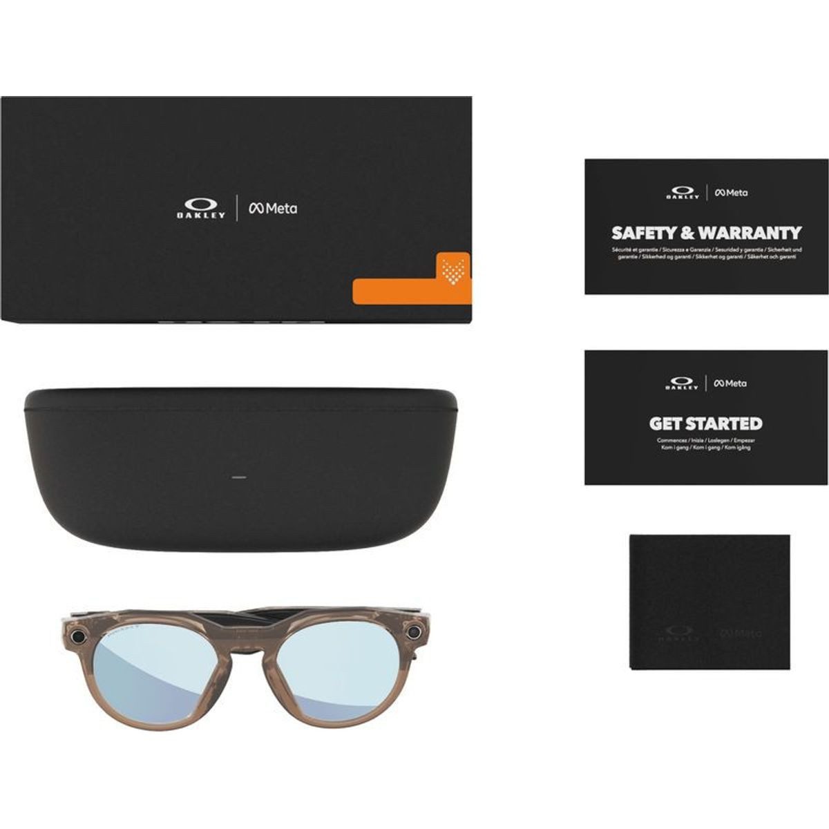 Oakley Meta AI Glasses Meta HSTN 8002 06 51 Brown Smoke/Prizm Deep Water Polarised
