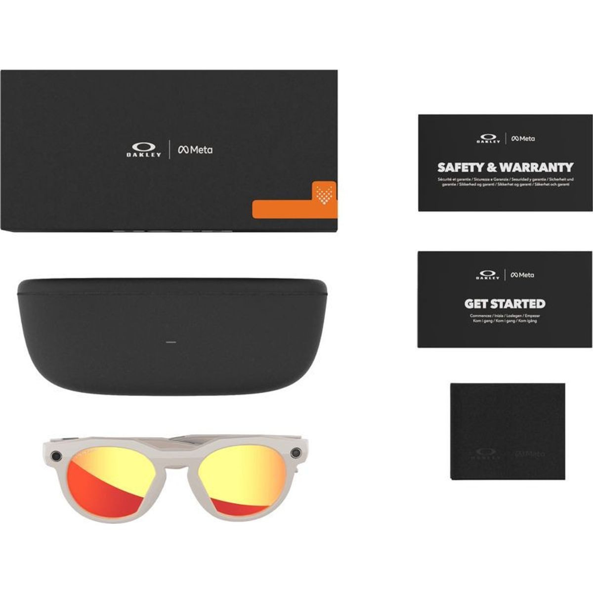 Oakley Meta AI Glasses Meta HSTN 8002 04 51 Warm Grey/Prizm Ruby