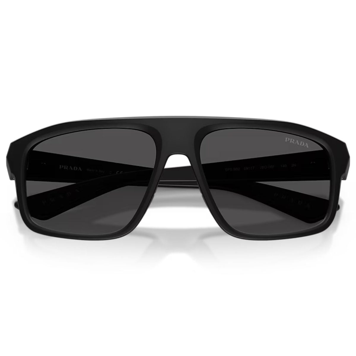PRADA B02S 1B006F large matte black mens sunglass culture coomera sunnies linea rossa folded