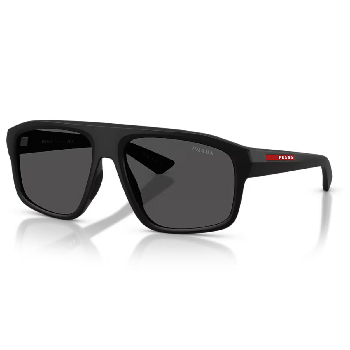 PRADA B02S 1B006F large matte black mens sunglass culture coomera sunnies linea rossa
