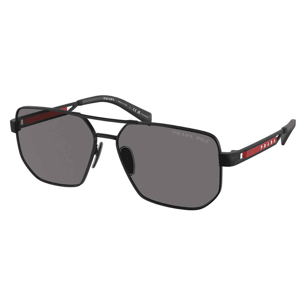 Prada PS 51ZS 1B002G 59 Matte Black Dark Grey Polarised