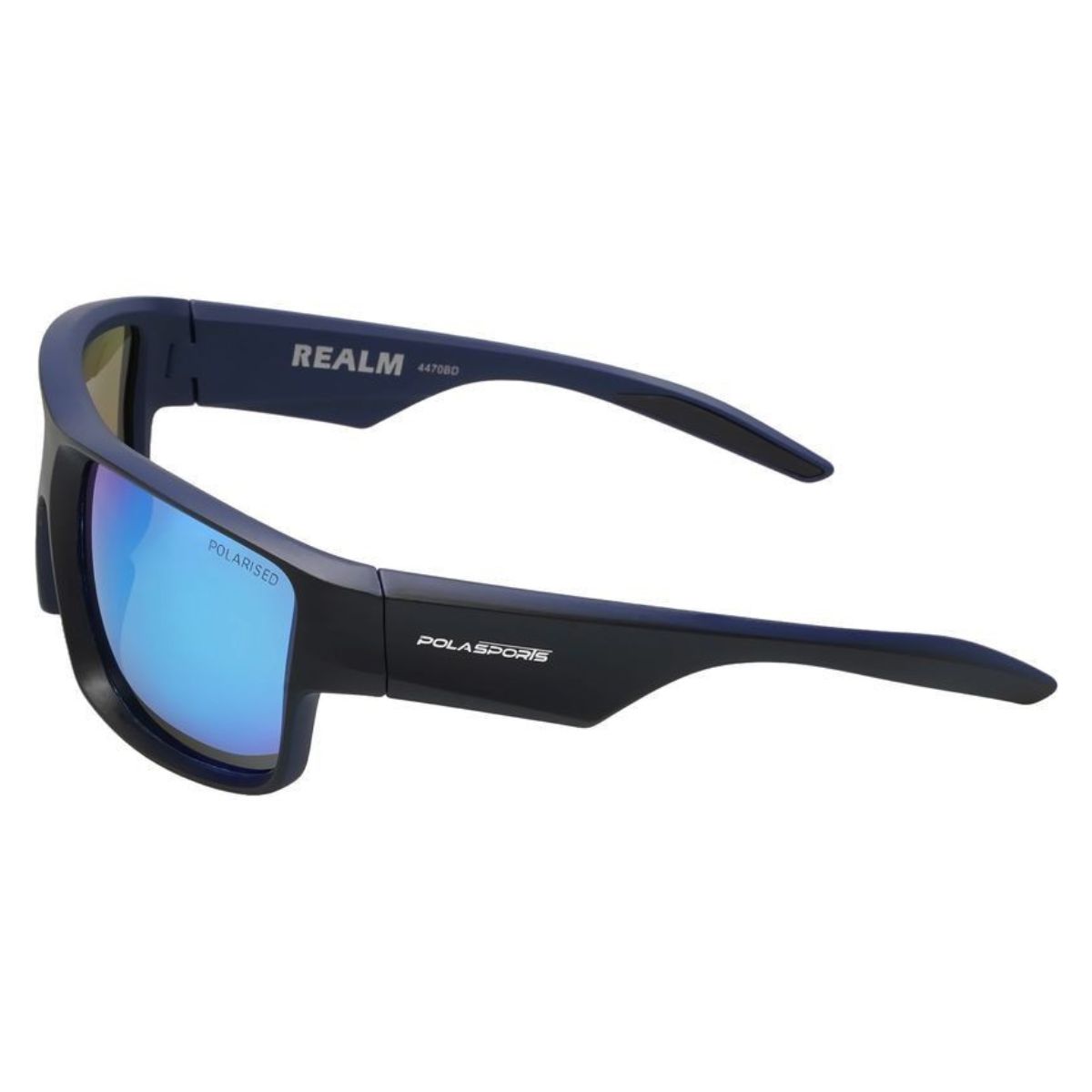 PolaSports Realm 4470BD Matte Black/Blue Mirror Polarised