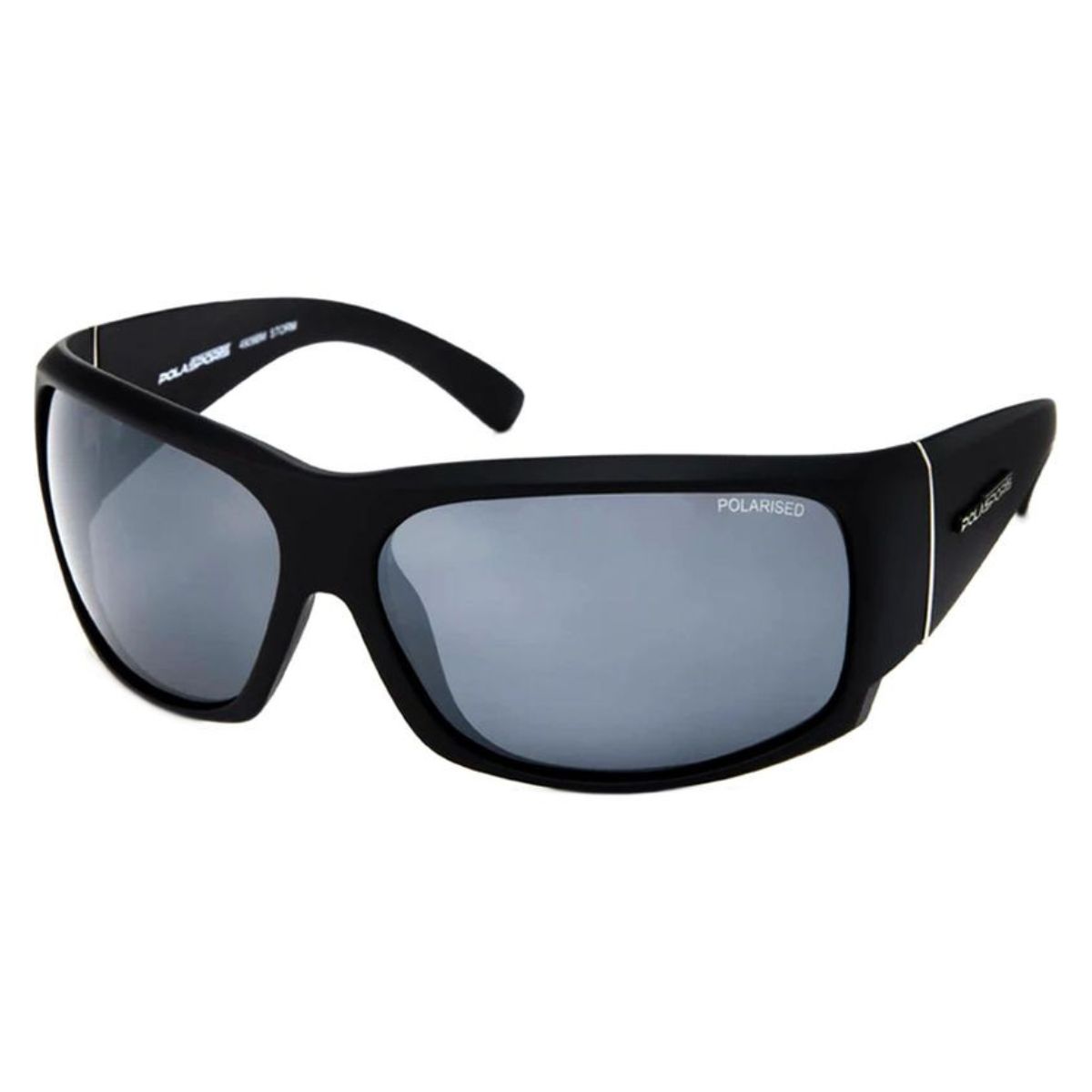 PolaSports Storm 4909BM Matte Black/Silver Mirrored Polarised