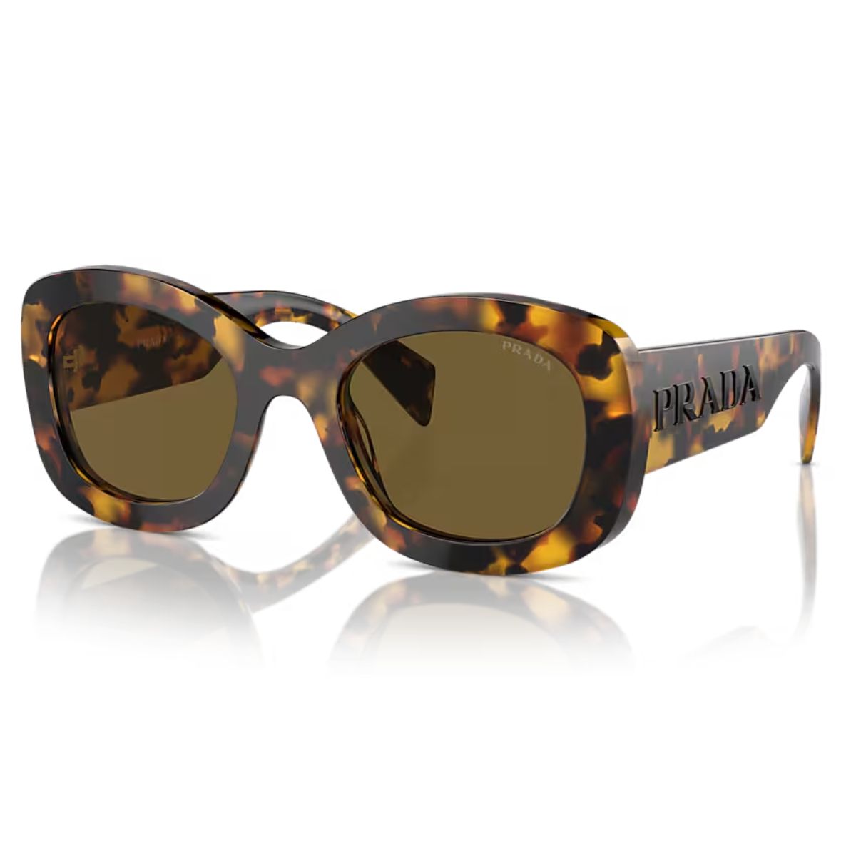 Prada PRA13S VAU01T 54 Tortoise/Dark Brown Lens
