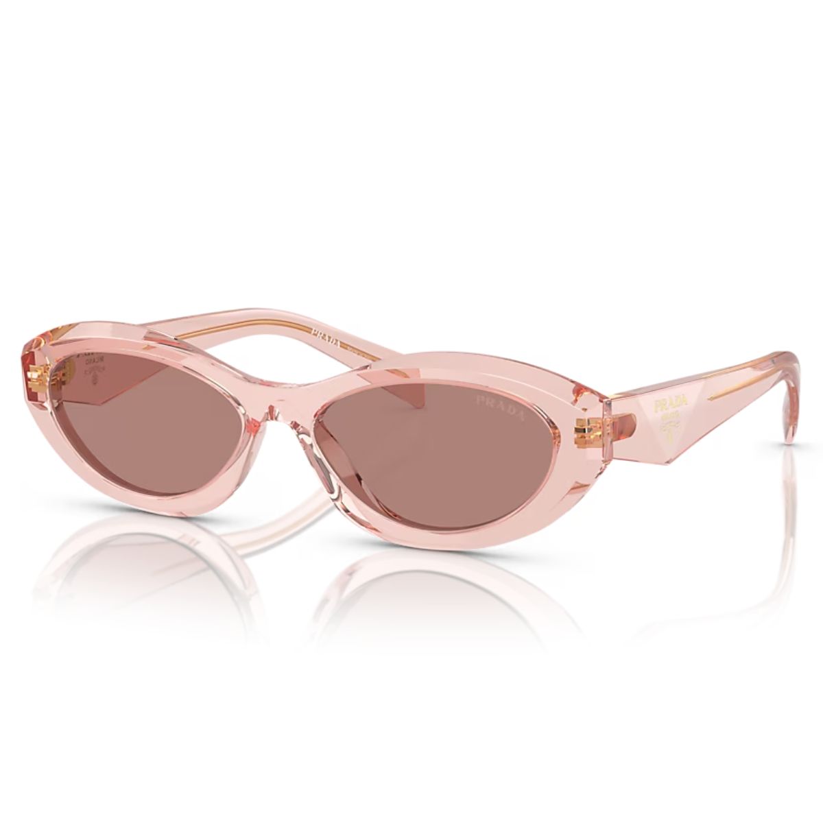 Prada PR26ZS 19Q10D 55 Transparent Peach/Brown Lens