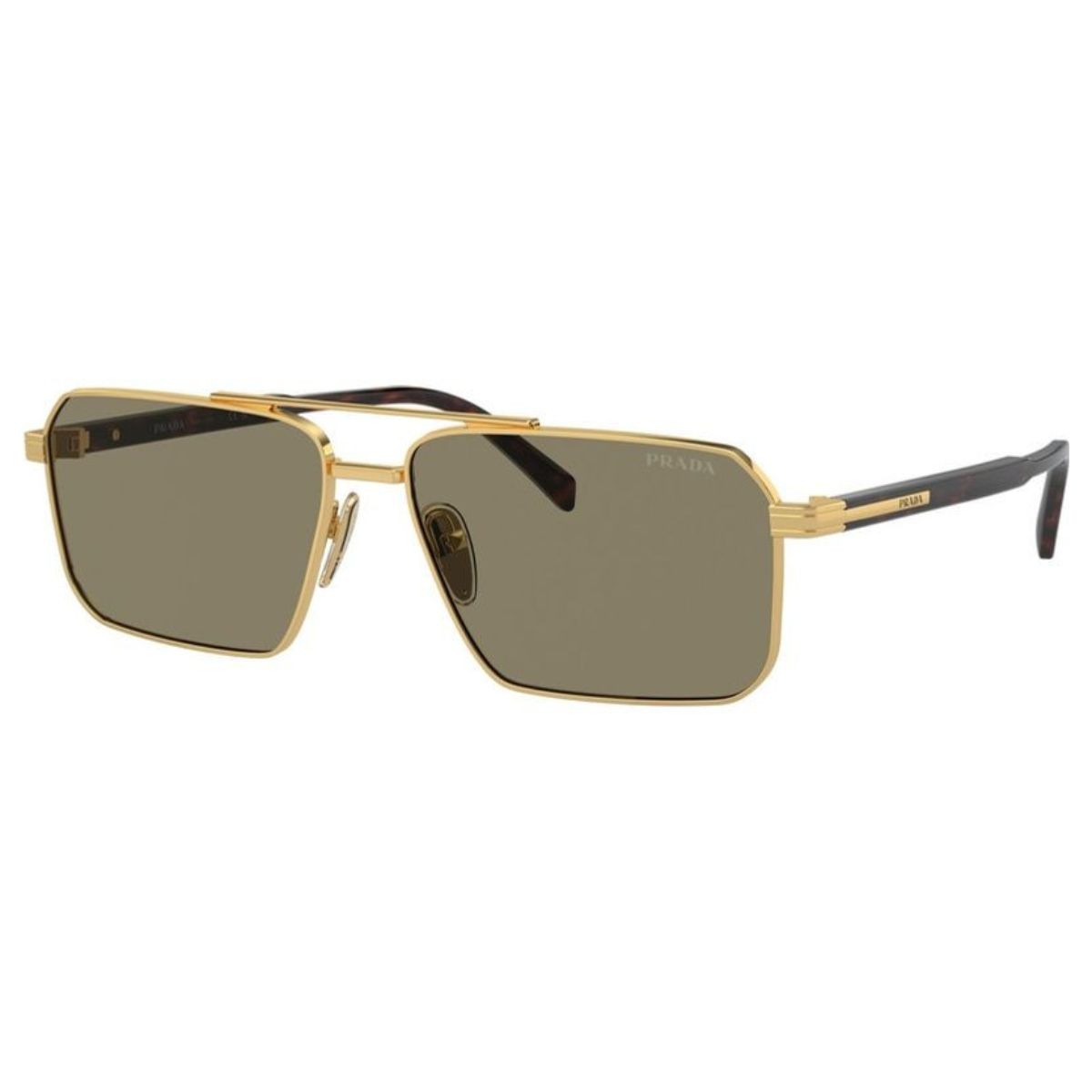 Prada PRA57S 5AK90F 61 Gold/Brown Lens