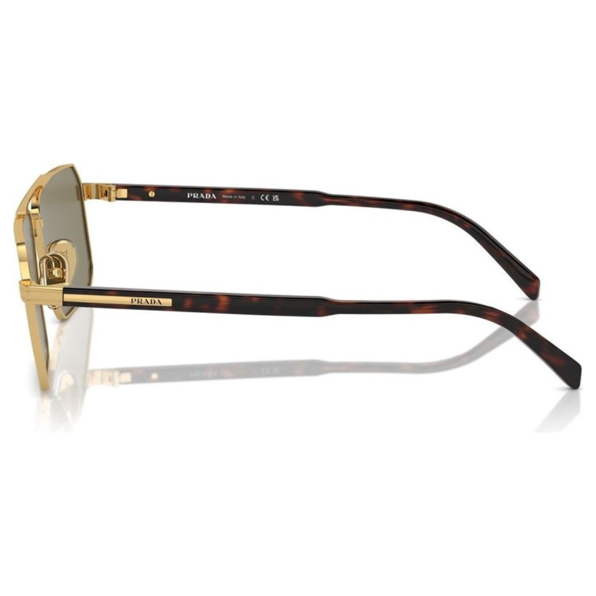 Prada PRA57S 5AK90F 61 Gold/Brown Lens
