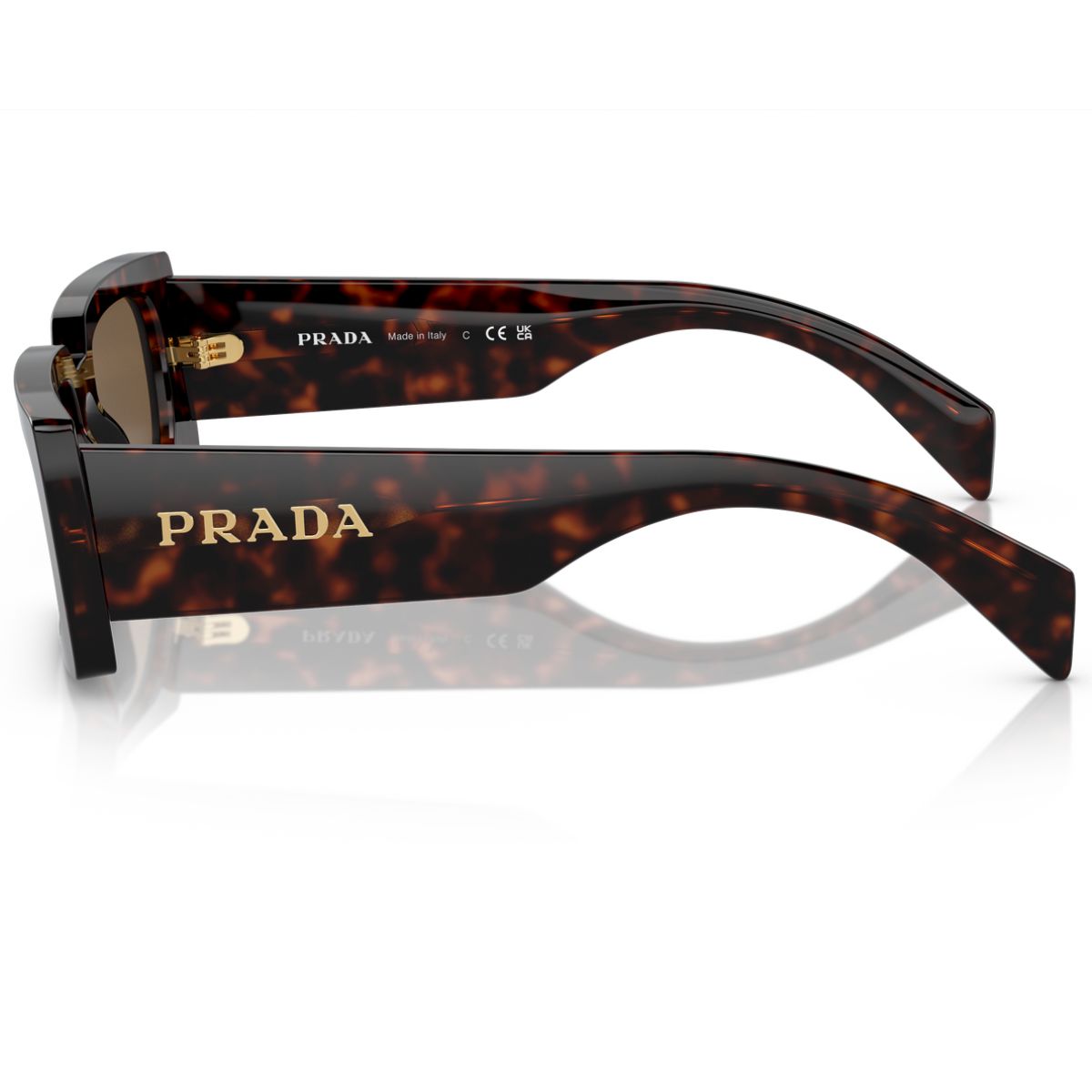 Prada PRA07S 16N5Y1 52 Briar Tortoise/Dark Brown Lens