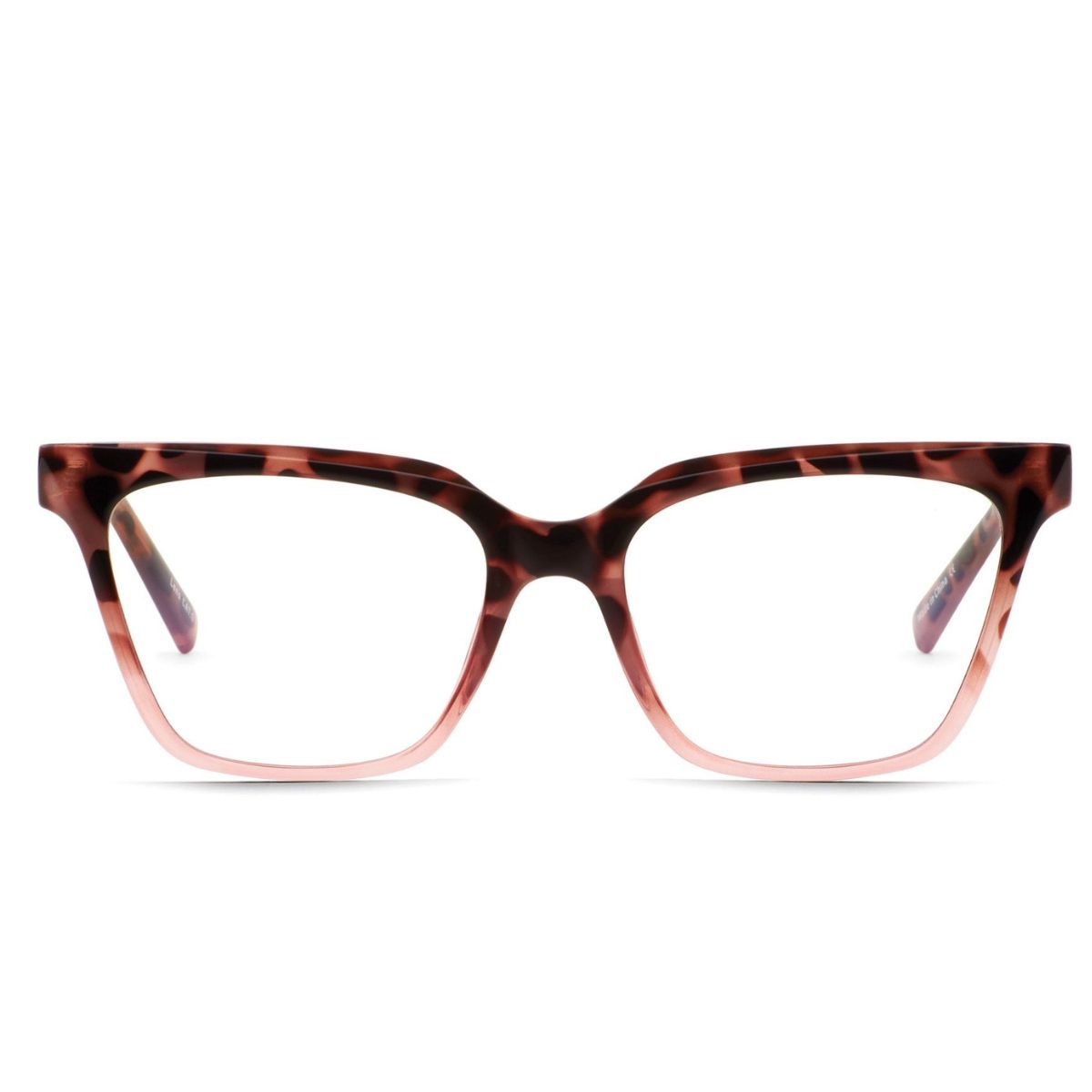 Quay CEO Tort Pink Blue Light Blocker Bluelight Tort Pink square Sunglass Culture Front