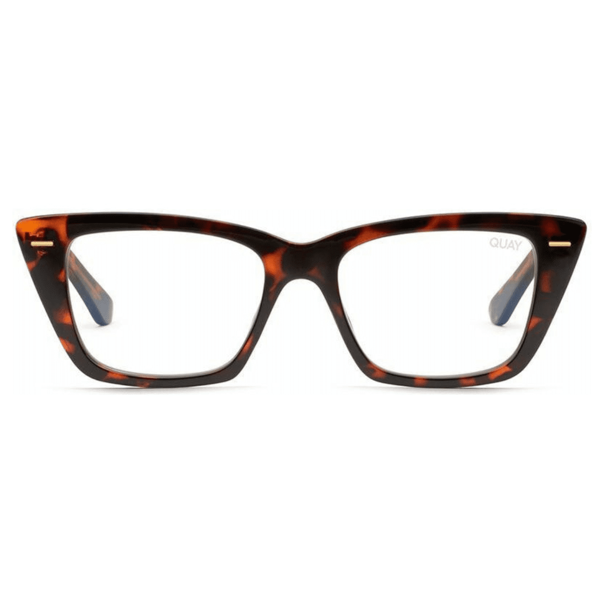 Quay Prove It Tort Gold Clear Blue Light Blocker sharp cat eye womens sunnies store coomera sunglass culture
