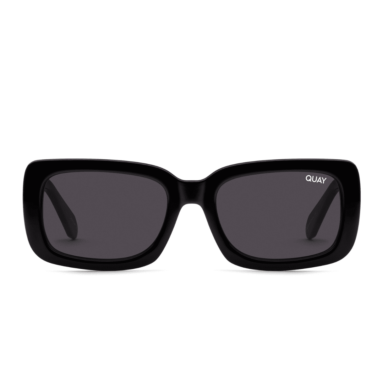 Quay Yaya Yada Black Rectangle Unisex Sunglass Culture Front