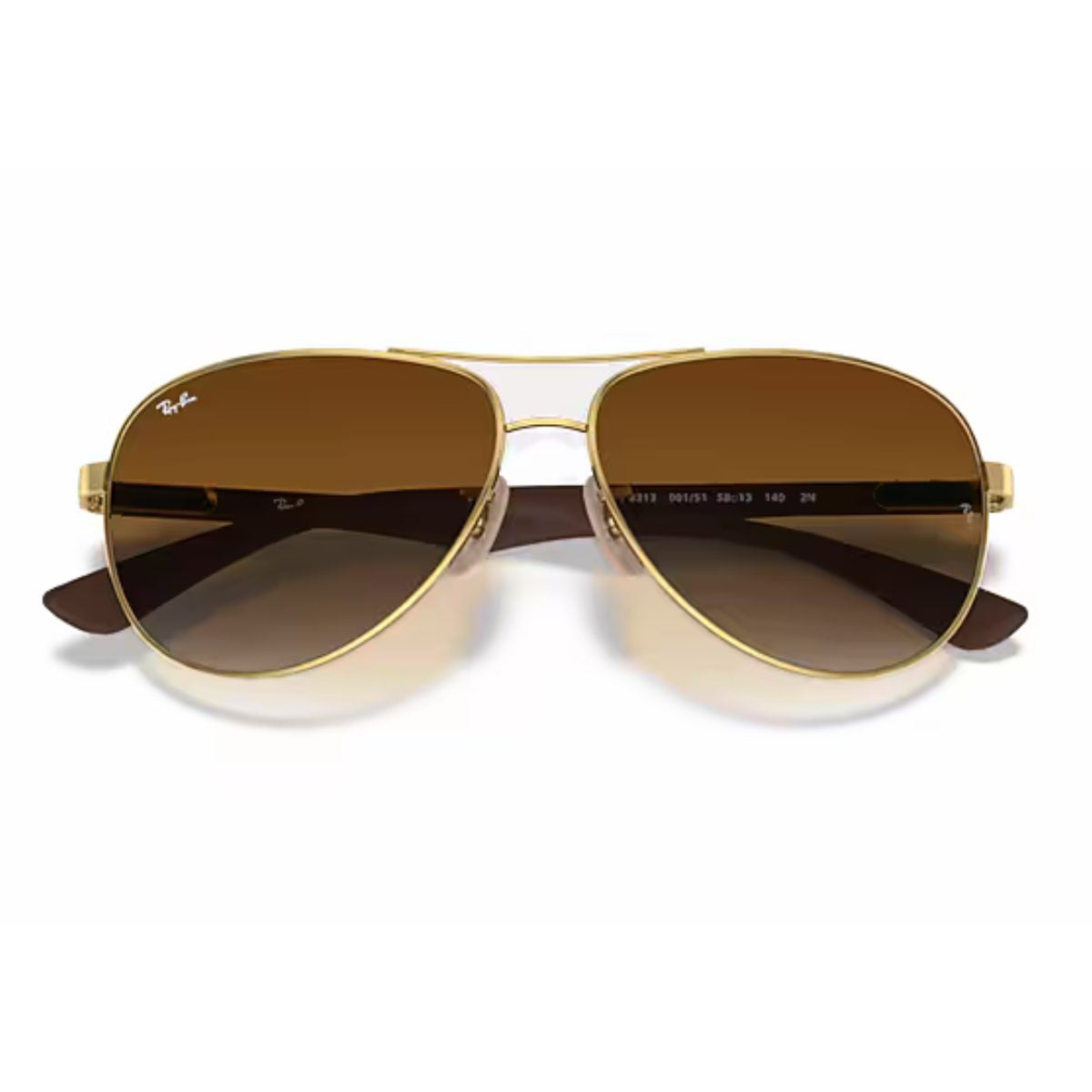 RAYBAN RB8313 001 51 CARBON F GOLD GRADIENT BROWN AVIATOR METAL FRAME UNISEX coomera sunglass culture