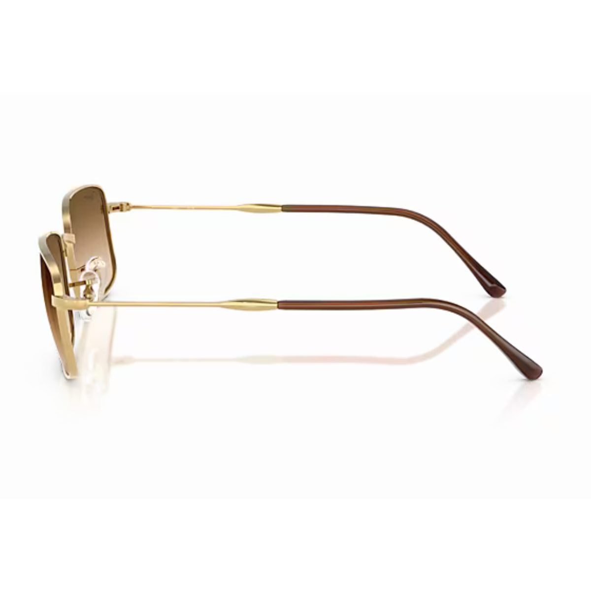 RB 3746 001 51 56 ray ban metal rectangle gold brown fade gradient glass sunglass culture coomera temples