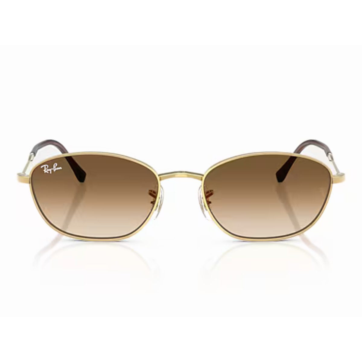 RB3749 001 51 55 ray ban gold gradient oval irregular metal frame Sunglass Culture Luxury sunnies store online gold coast Coomera front frame