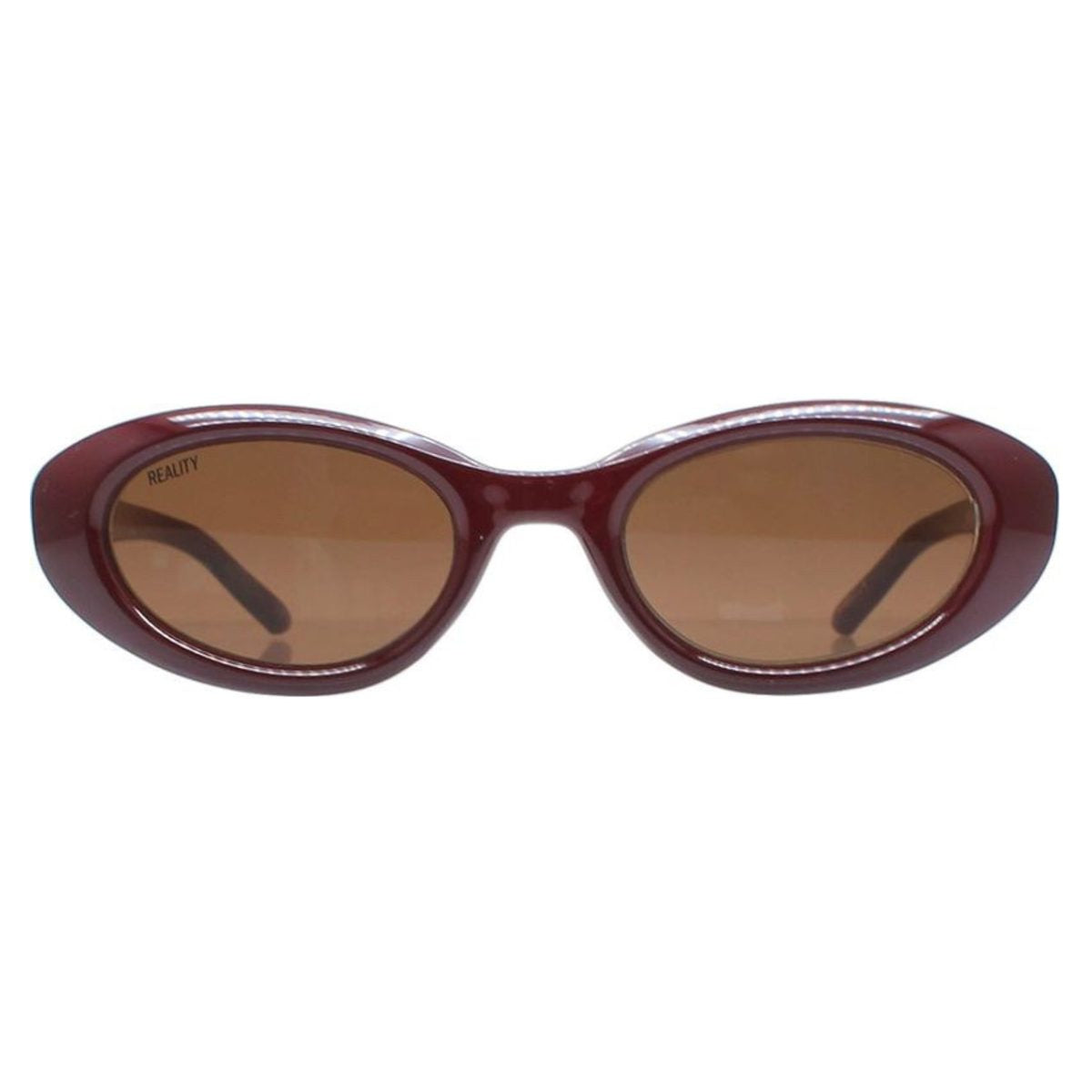 REALITY ARBELLA MERLOT sunglass culture coomera front oval sunnies