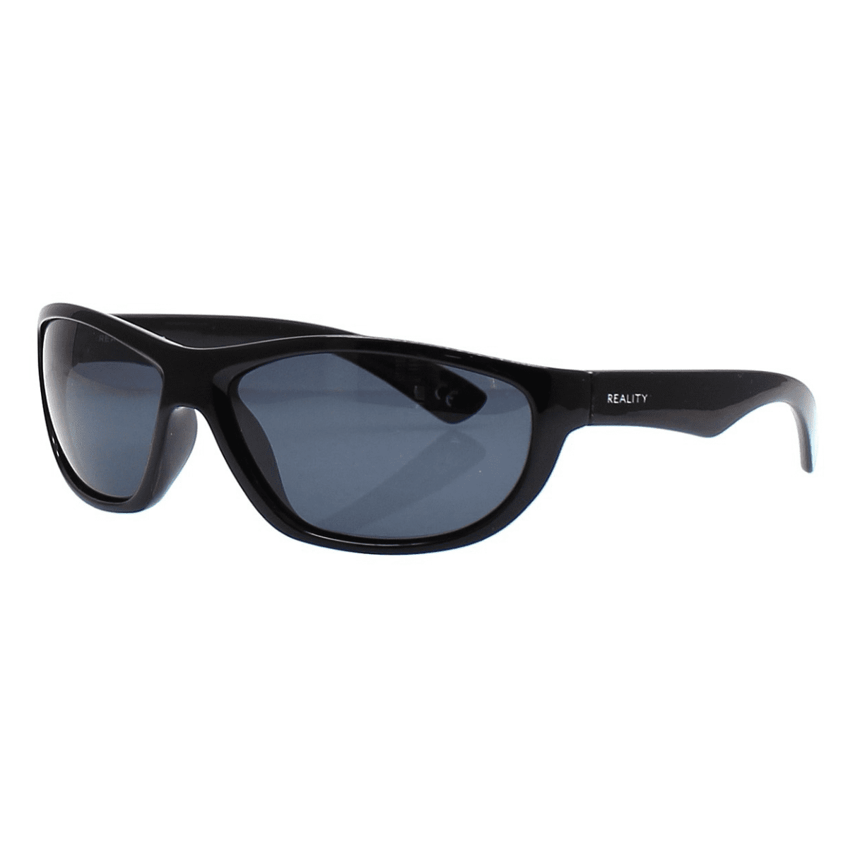 REALITY EYEWEAR UNDERGROUND JETT BLACK GREY Lens Polarised sunglass culture wrap sleek slim side
