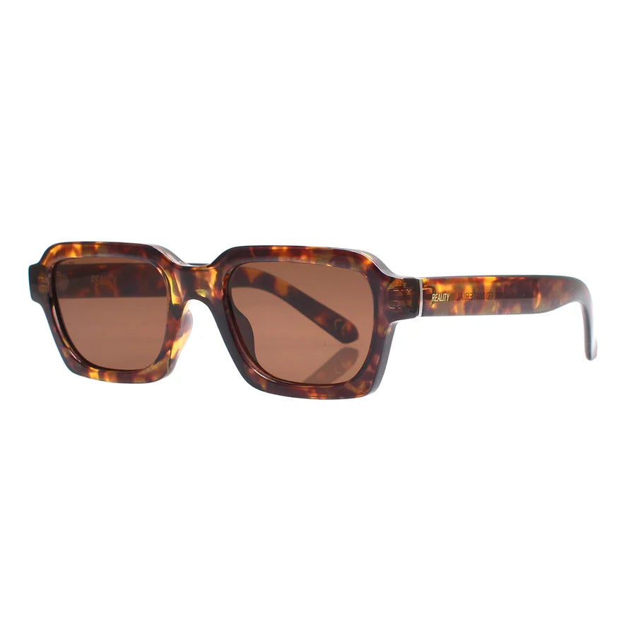 REALITY FITZROVIA turtle brown rectangle bold unisex sunglass culture side